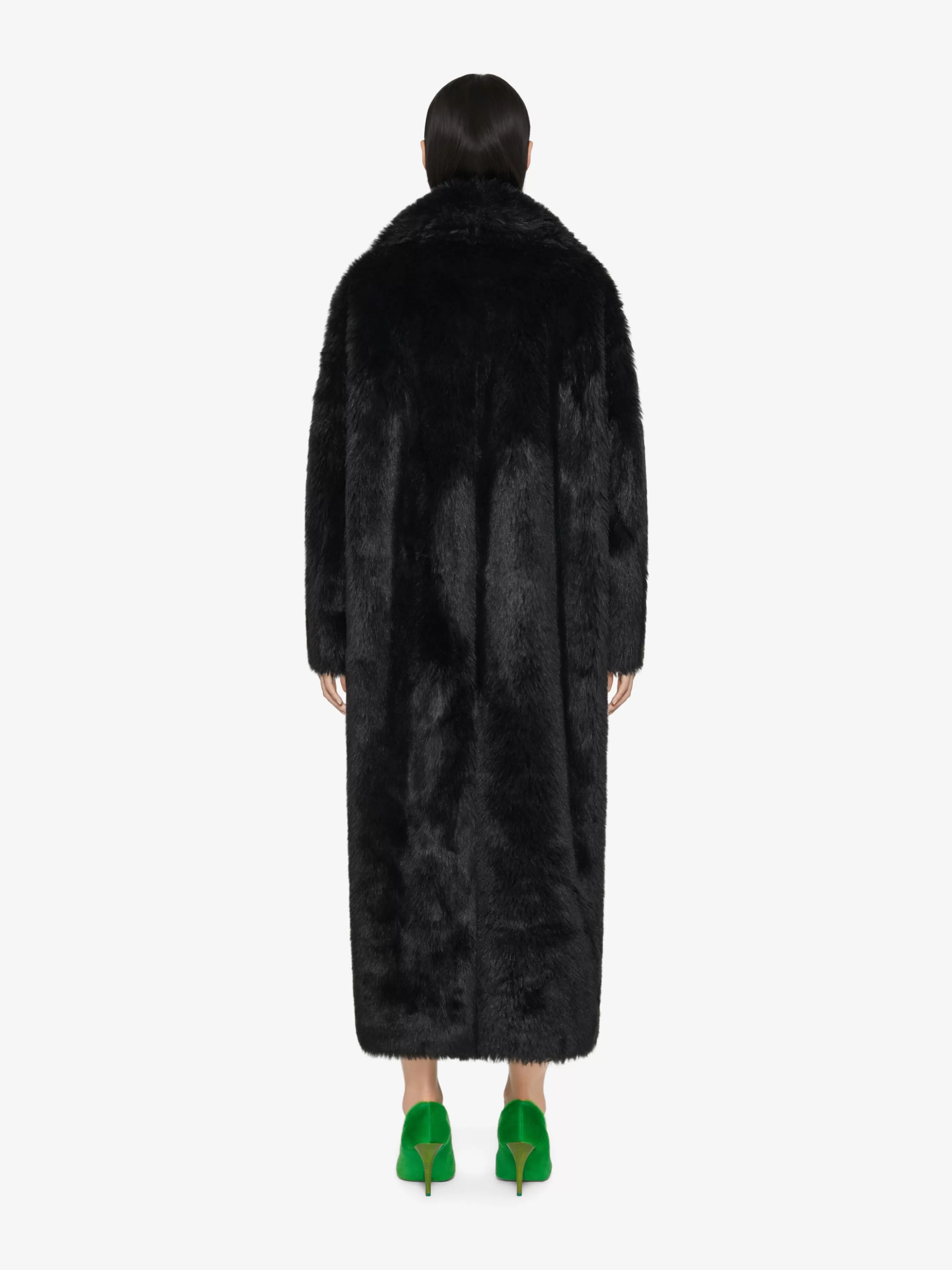 GIVENCHY Jackets & Coats-Double breasted coat in faux fur