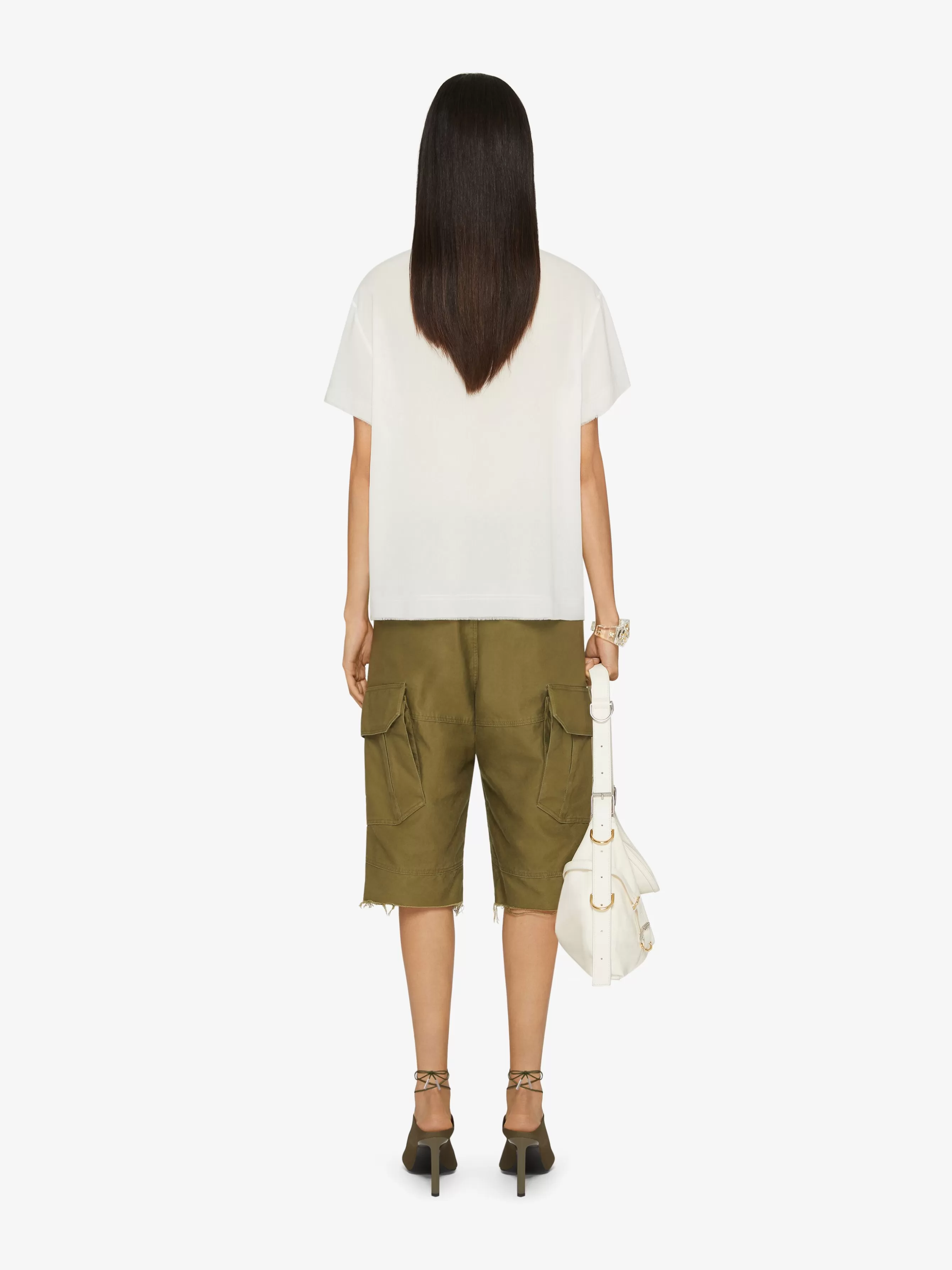 Sale GIVENCHY Tops & T-shirts-Double-layer oversized t-shirt in silk