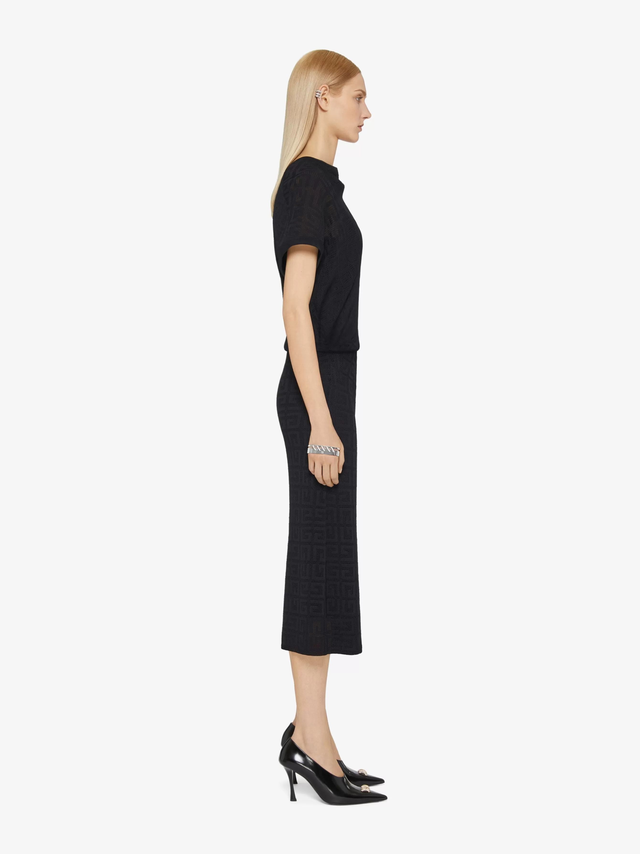 GIVENCHY Dresses-Draped dress in 4G jacquard