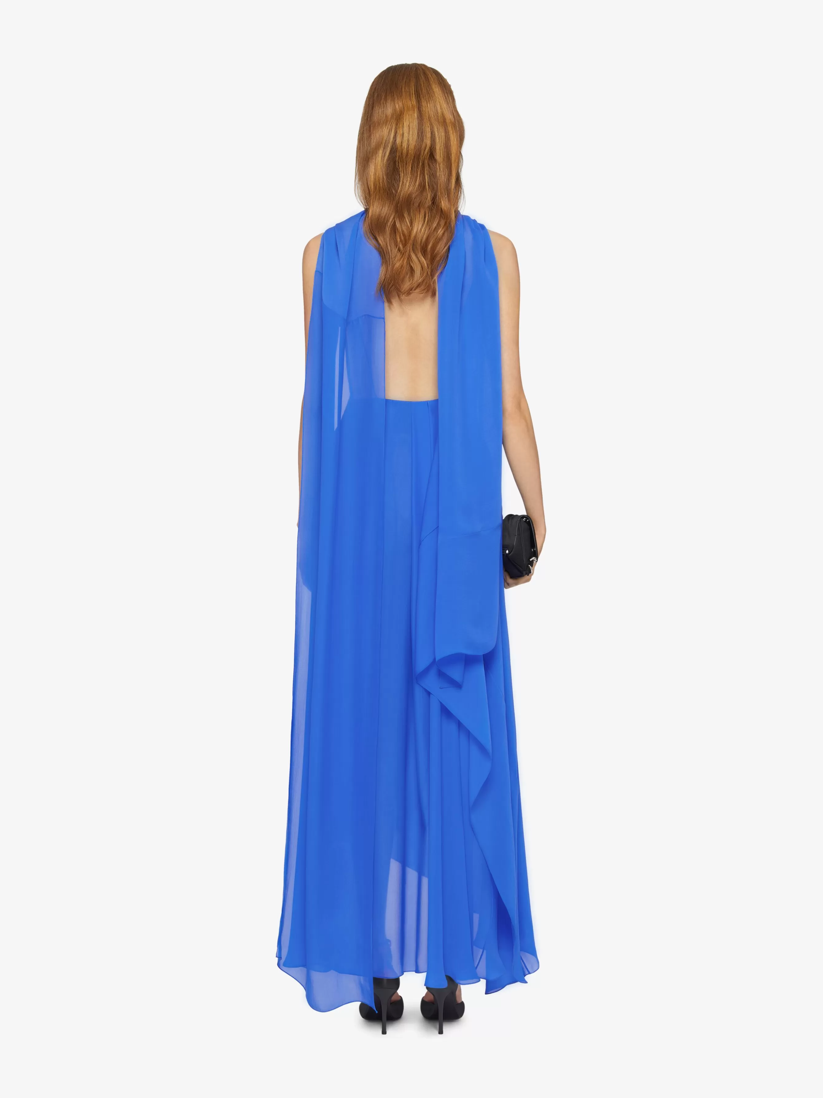 GIVENCHY Dresses-Draped dress in satin with lavallière