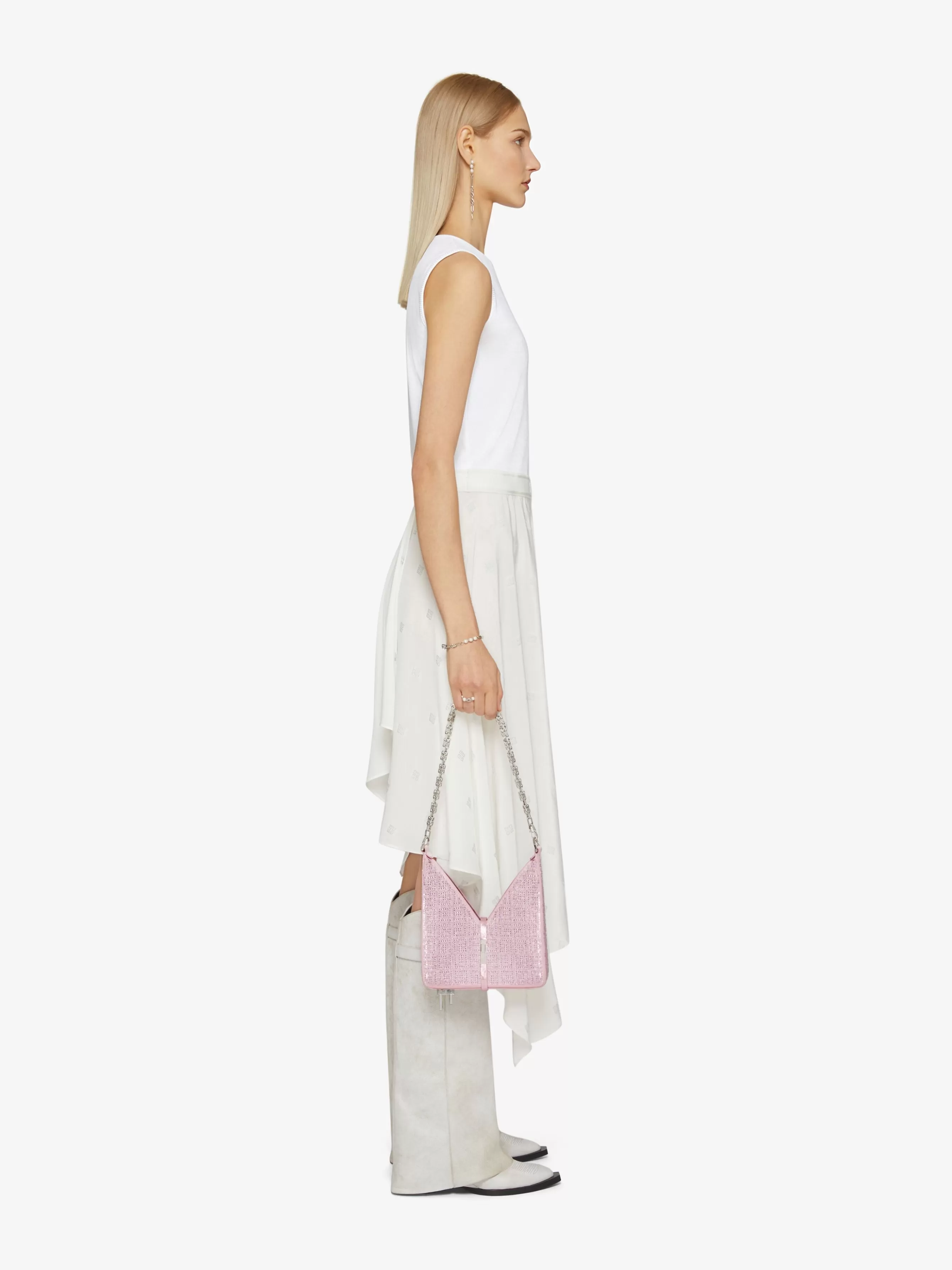 Sale GIVENCHY Shoes | Dresses-Dress in 4G silk with asymmetrical ruffled skirt