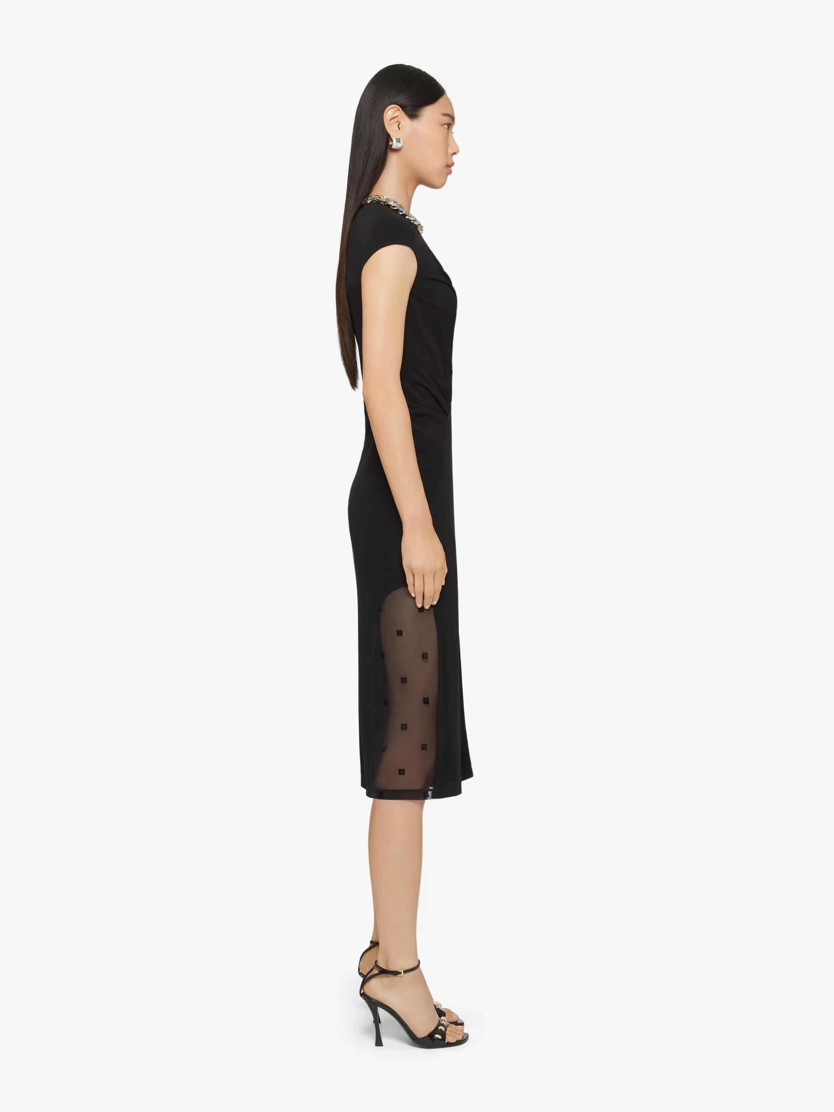 GIVENCHY Dresses-Dress in crepe and 4G tulle