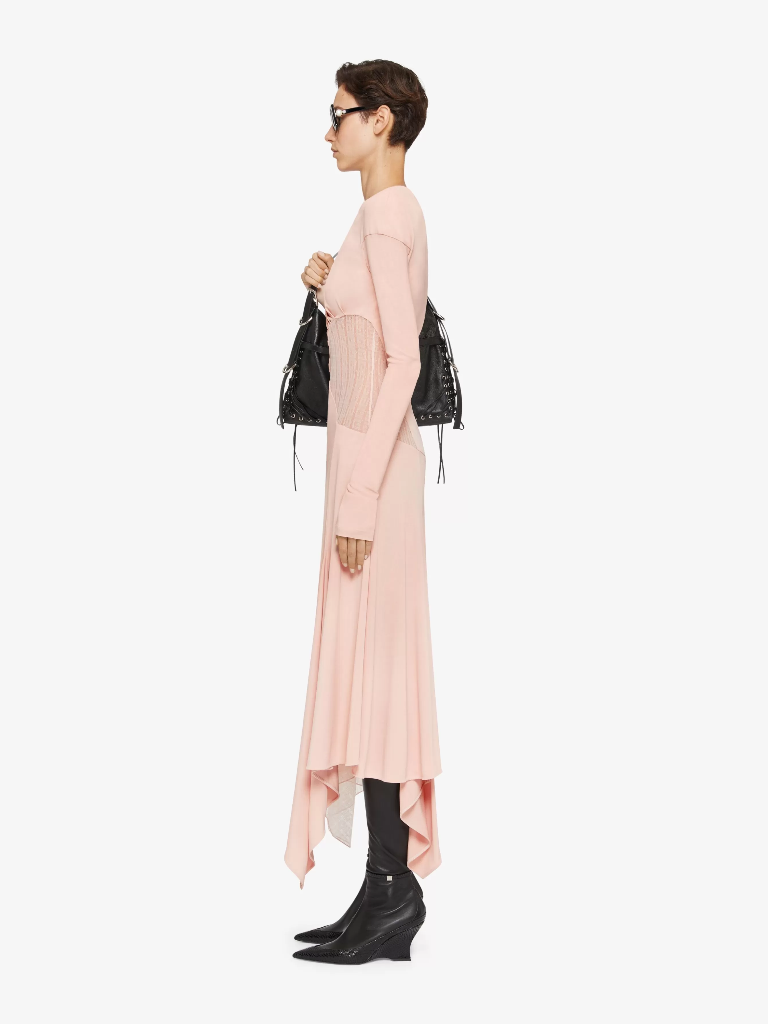 GIVENCHY Dresses-Dress in crepe with 4G lace