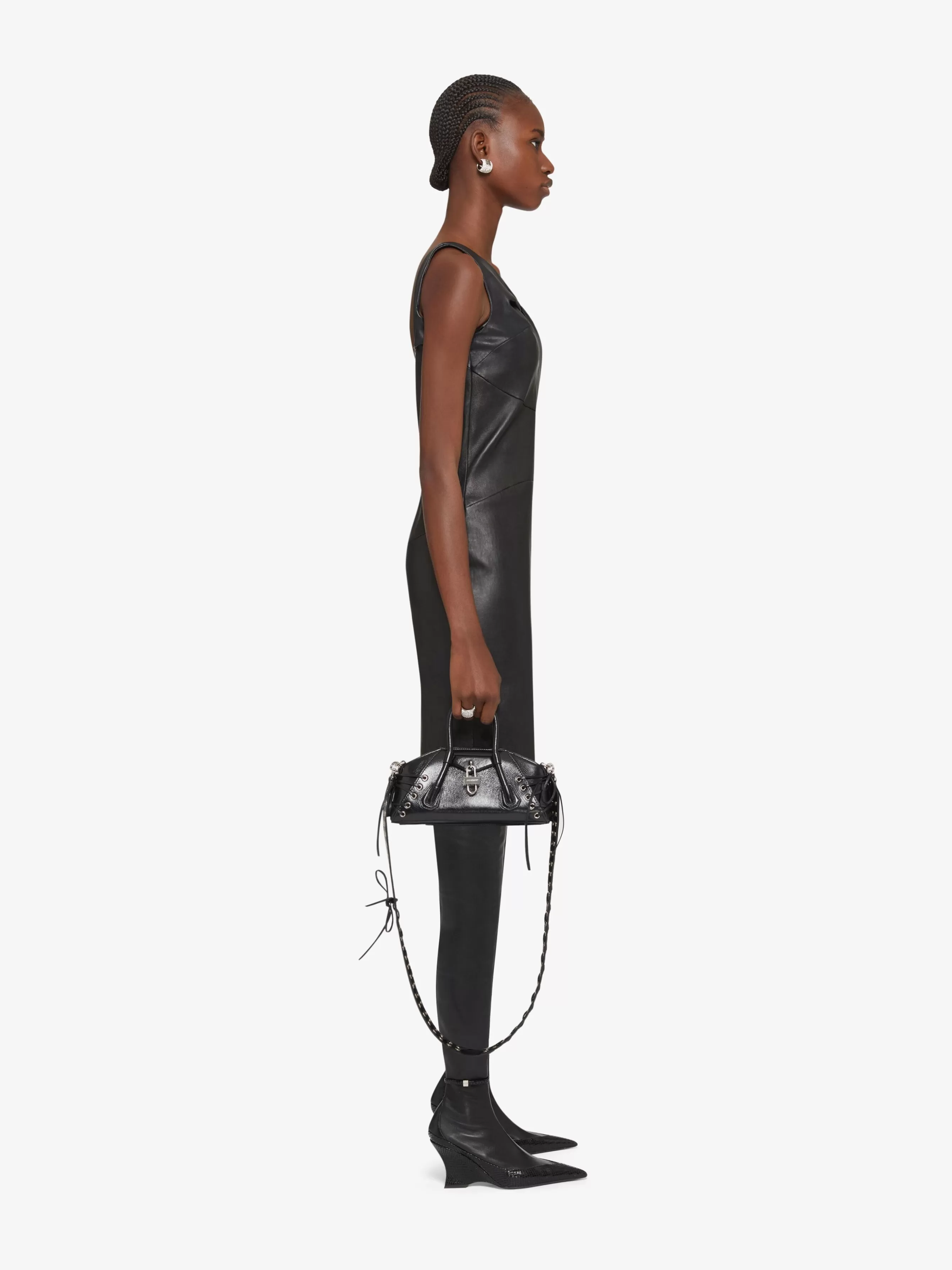 GIVENCHY Dresses-Dress in leather with chain detail