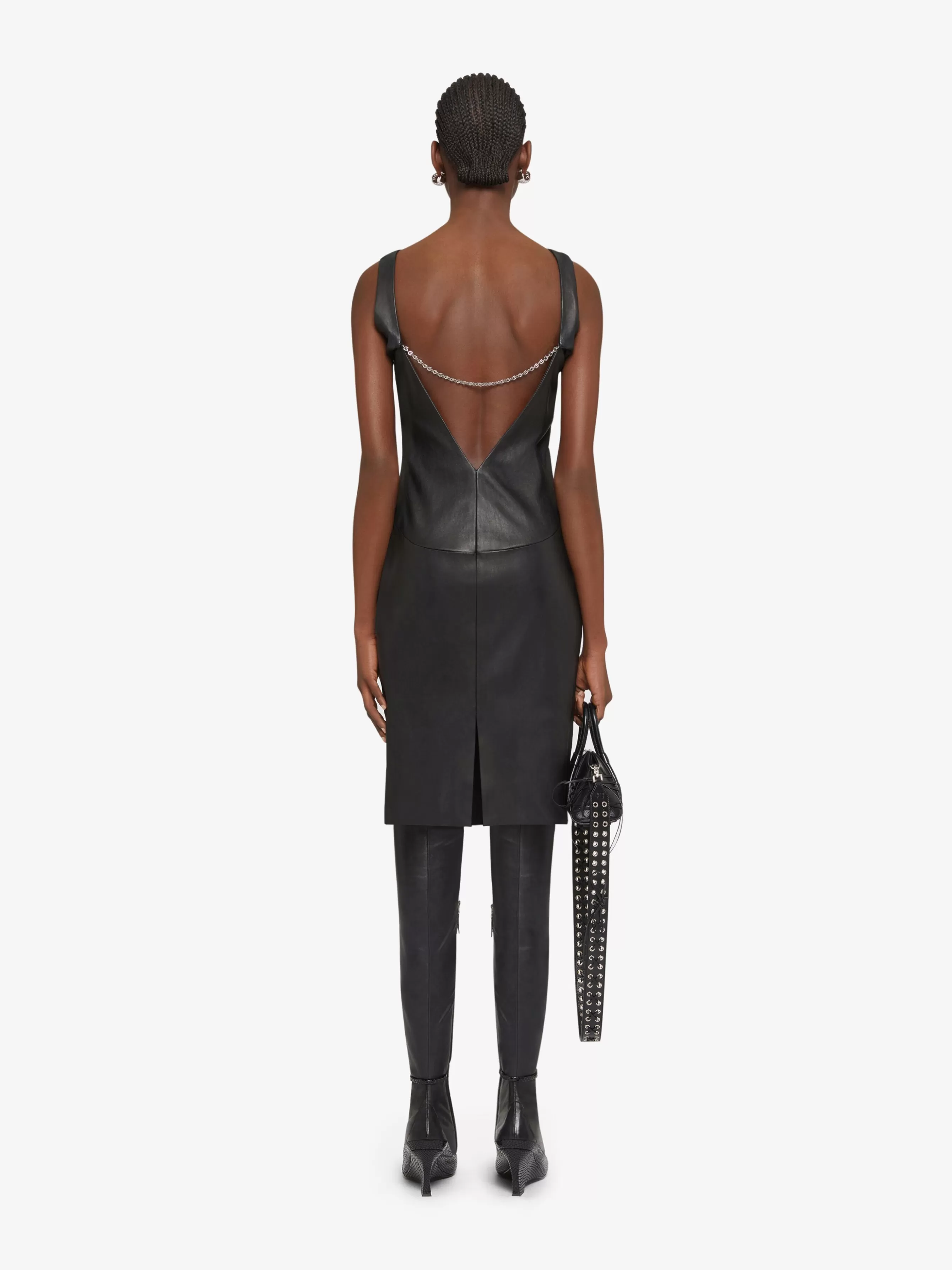 GIVENCHY Dresses-Dress in leather with chain detail