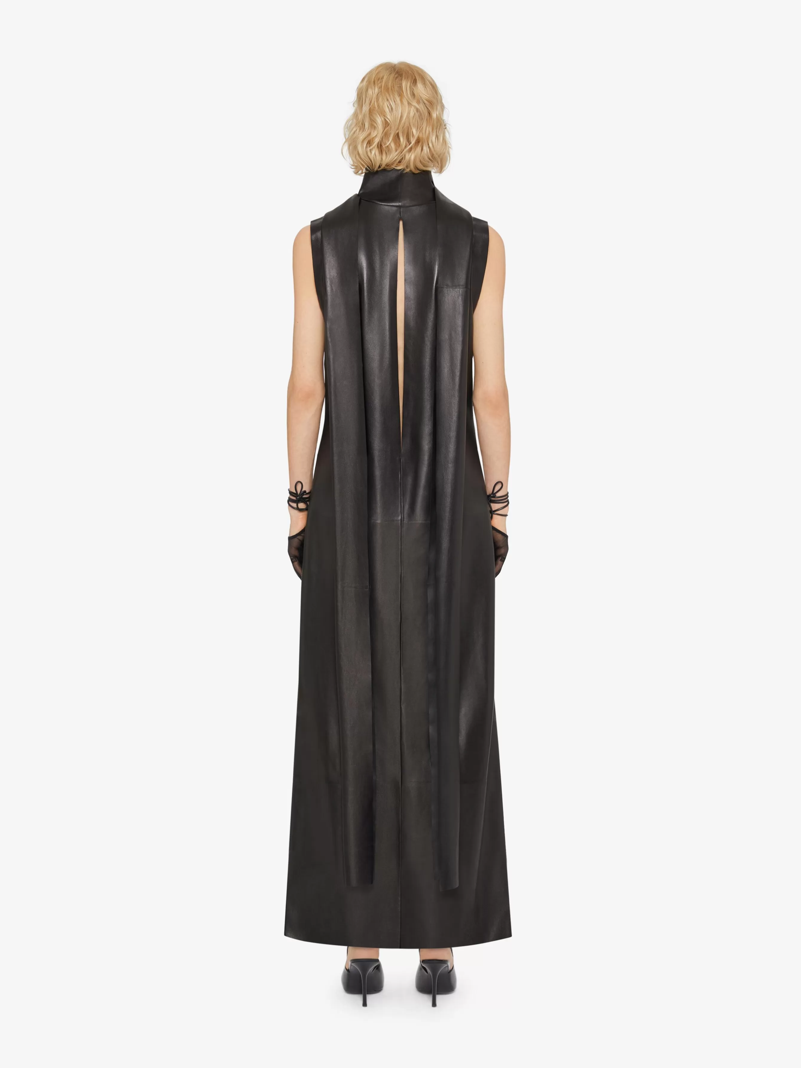 Sale GIVENCHY Dresses-Dress in leather with lavalliere