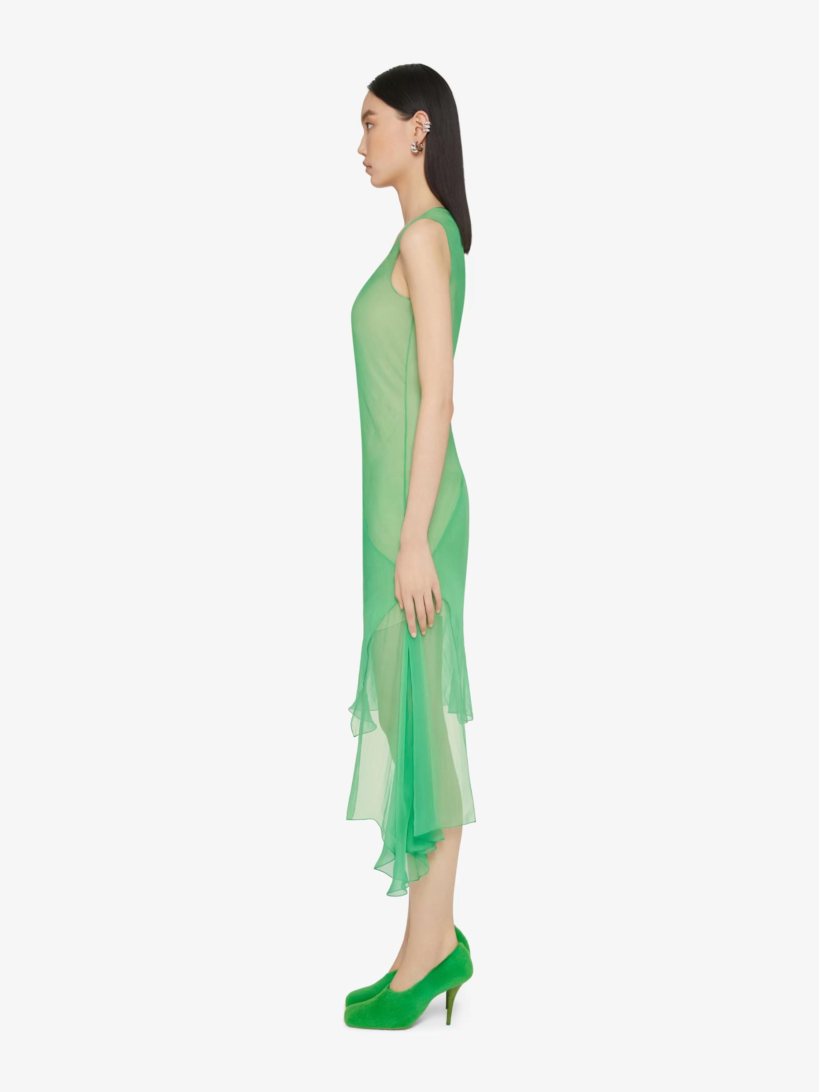 Sale GIVENCHY Dresses-Dress in silk with ruffles on the side