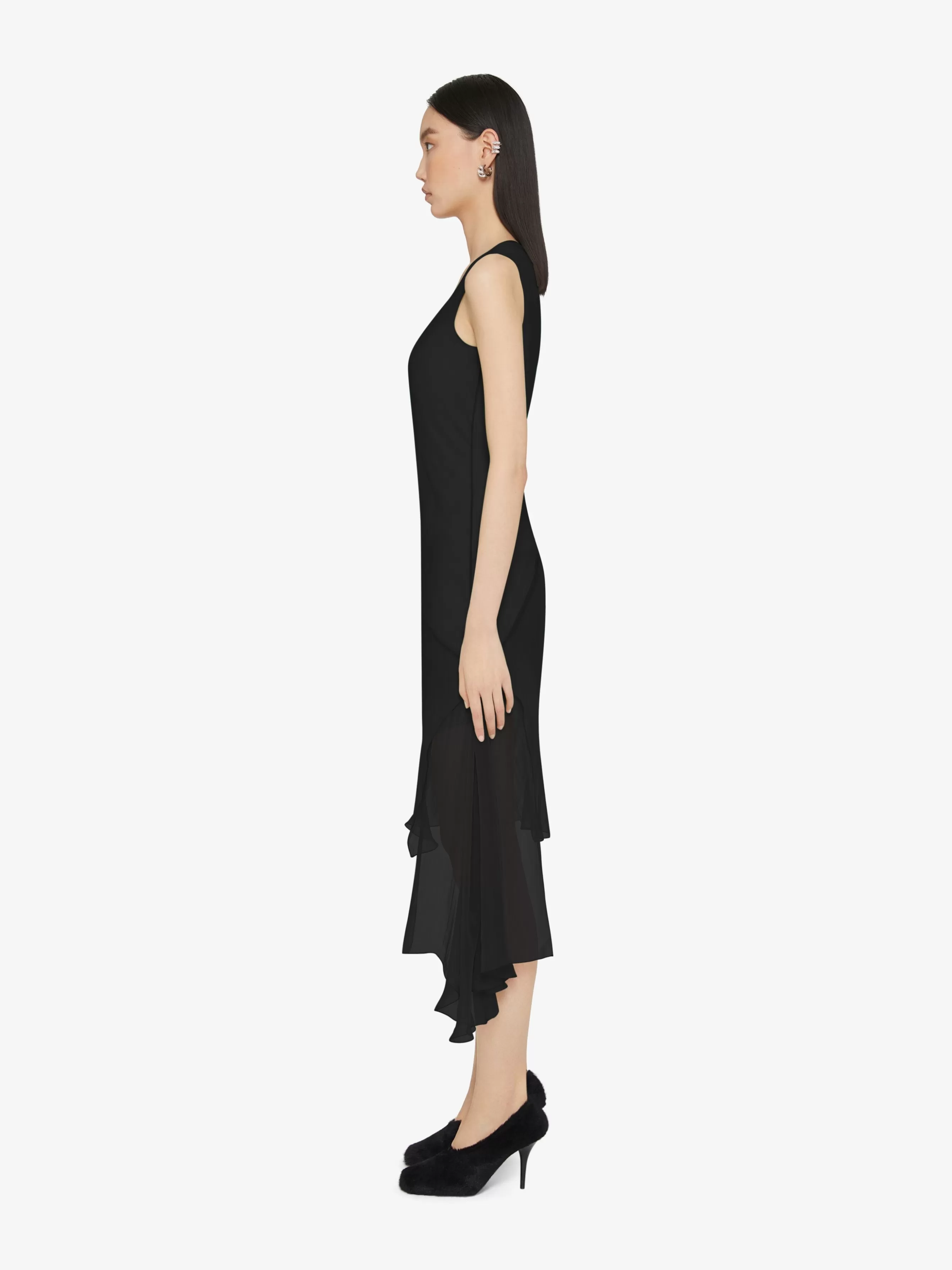 GIVENCHY Dresses-Dress in silk with ruffles on the side