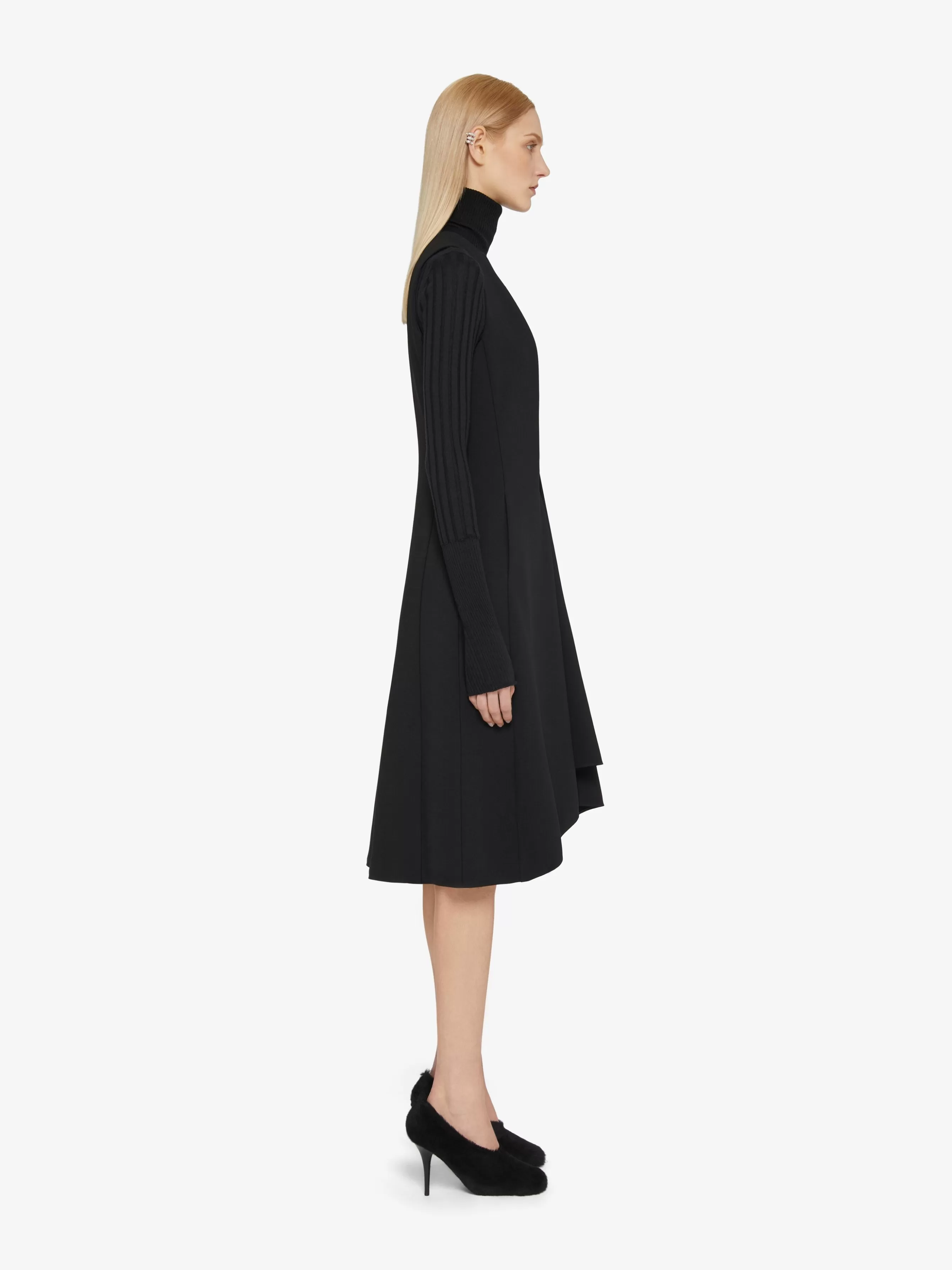 GIVENCHY Dresses-Dress with buttons and pleated effect in cady