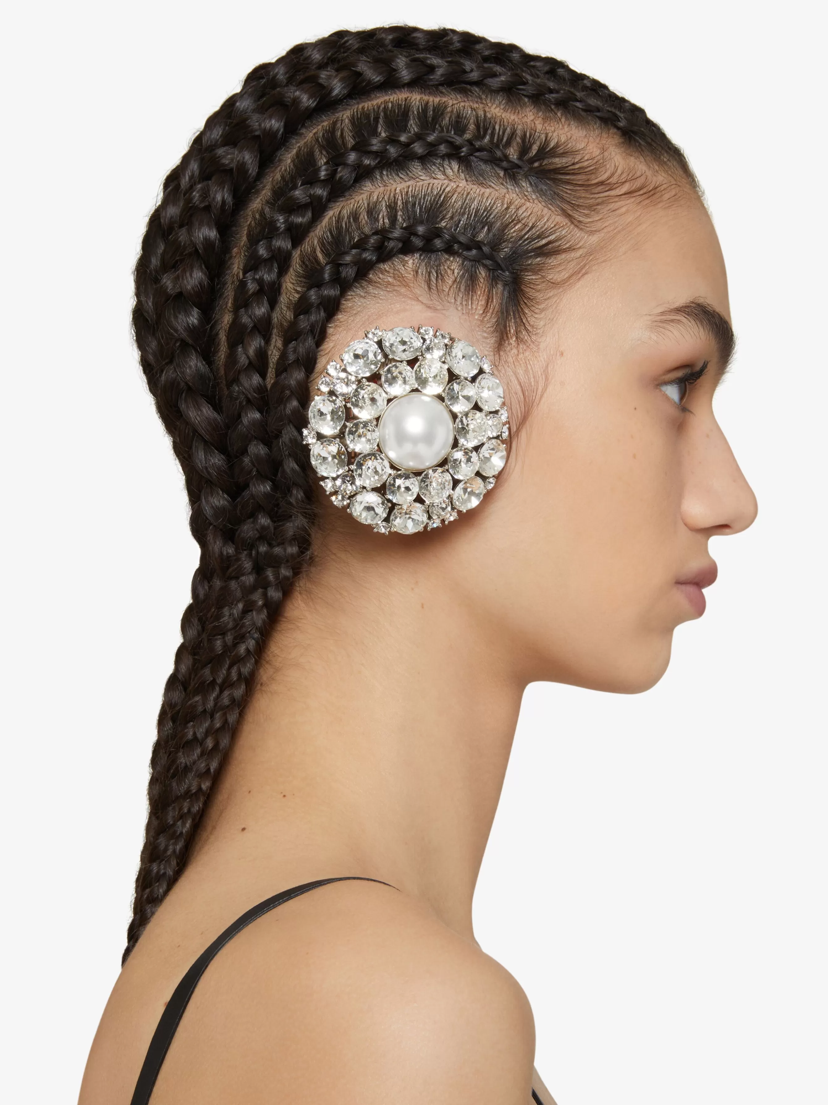 Sale GIVENCHY Jewels & Accessories-Ear cuff in metal with pearl and crystals