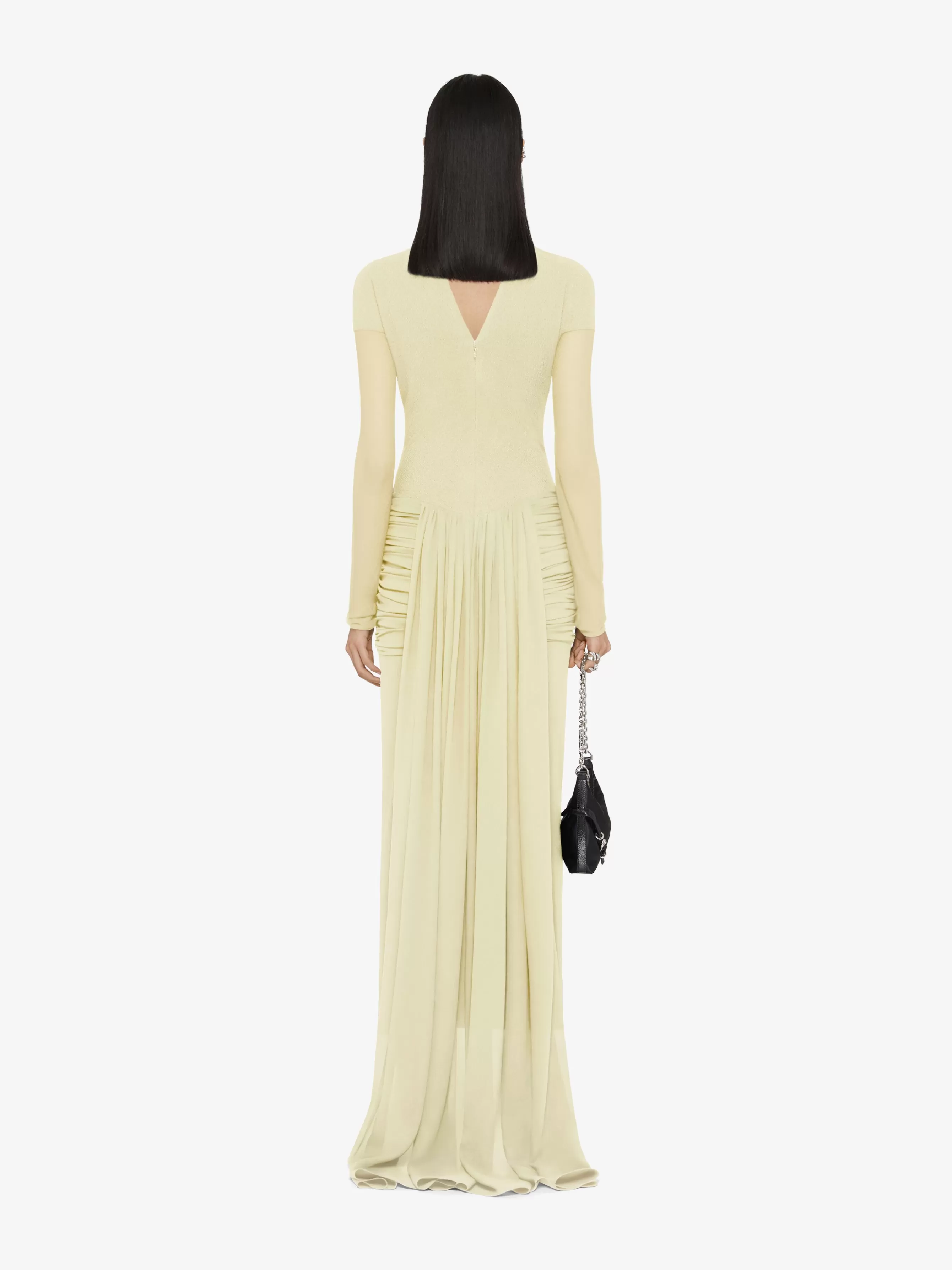 Sale GIVENCHY Dresses-Evening draped dress in jersey and silk with train