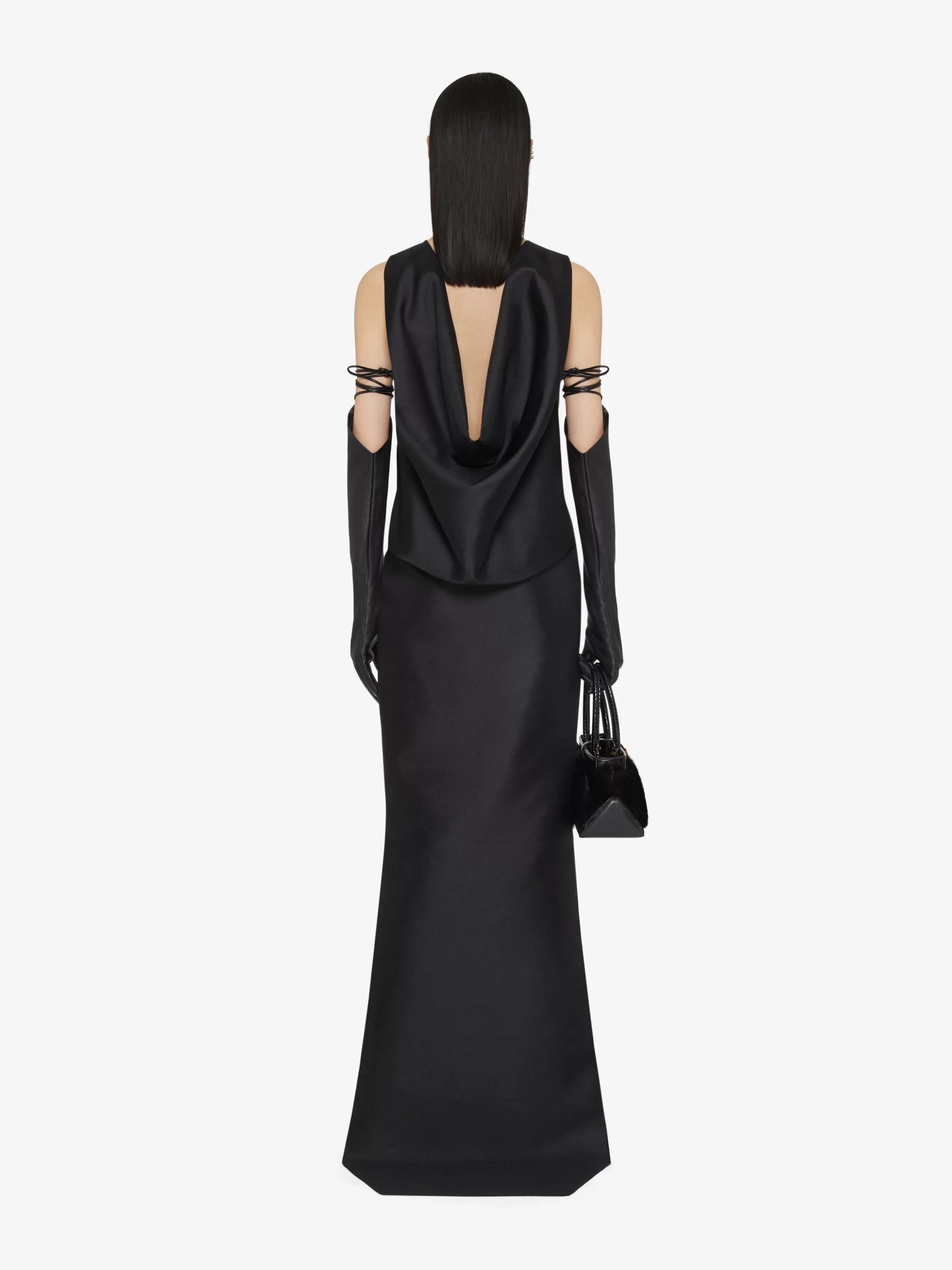 GIVENCHY Dresses-Evening draped dress in wool and silk