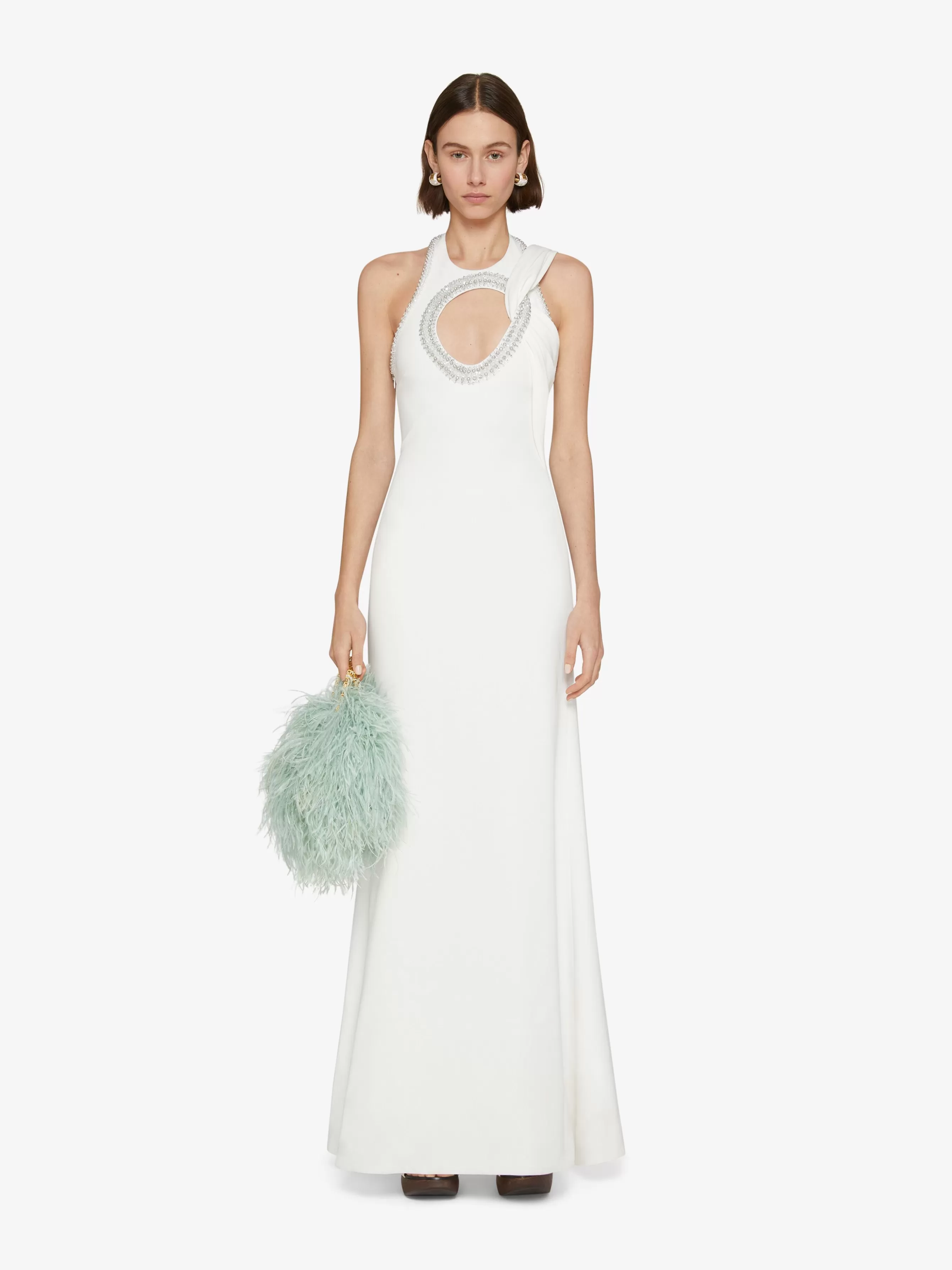 Sale GIVENCHY Dresses-Evening dress in crepe and satin with pearls and crystals