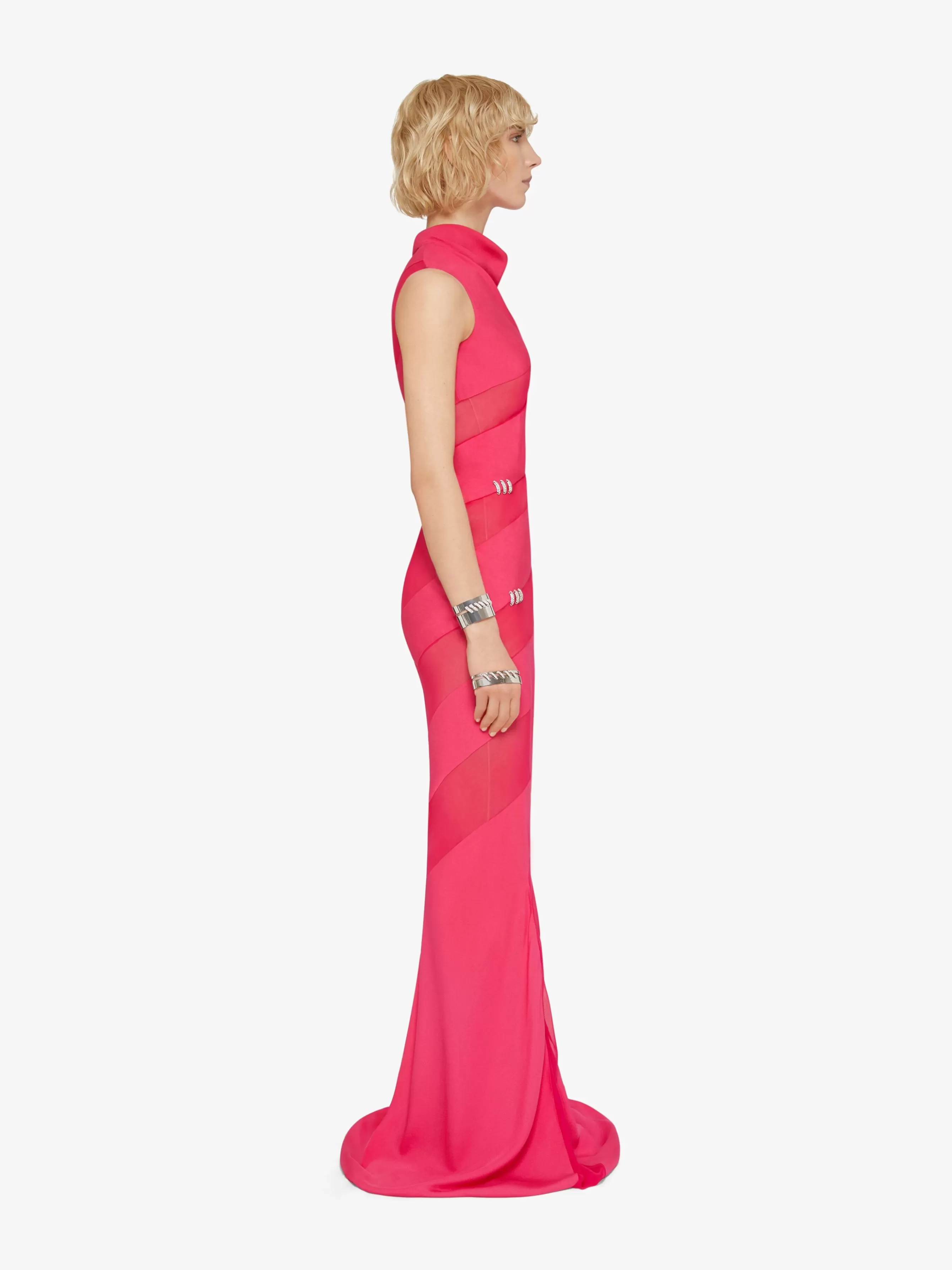 Sale GIVENCHY Dresses-Evening dress in crepe with bands and crystals details