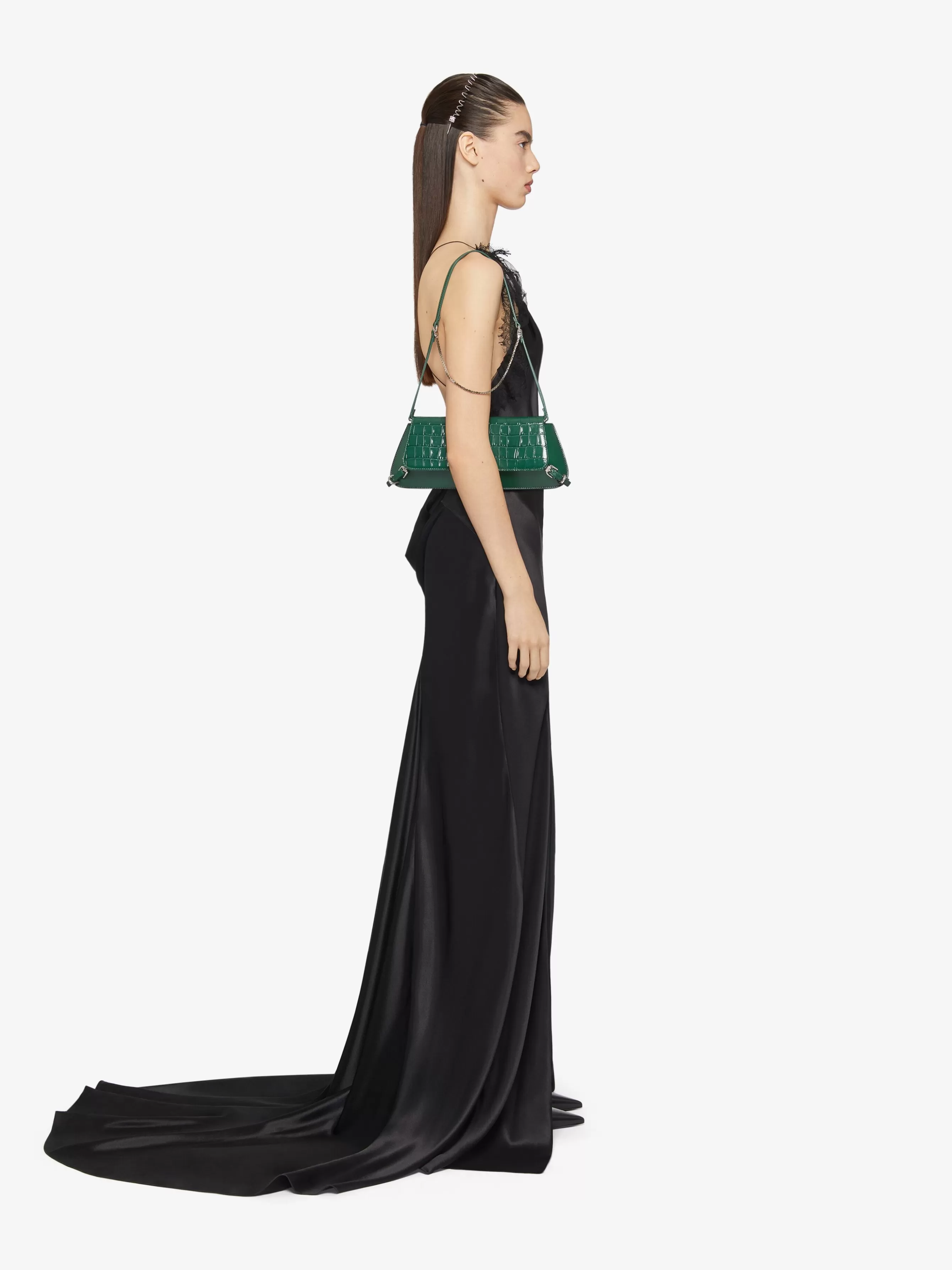 GIVENCHY Dresses-Evening dress in satin with lace