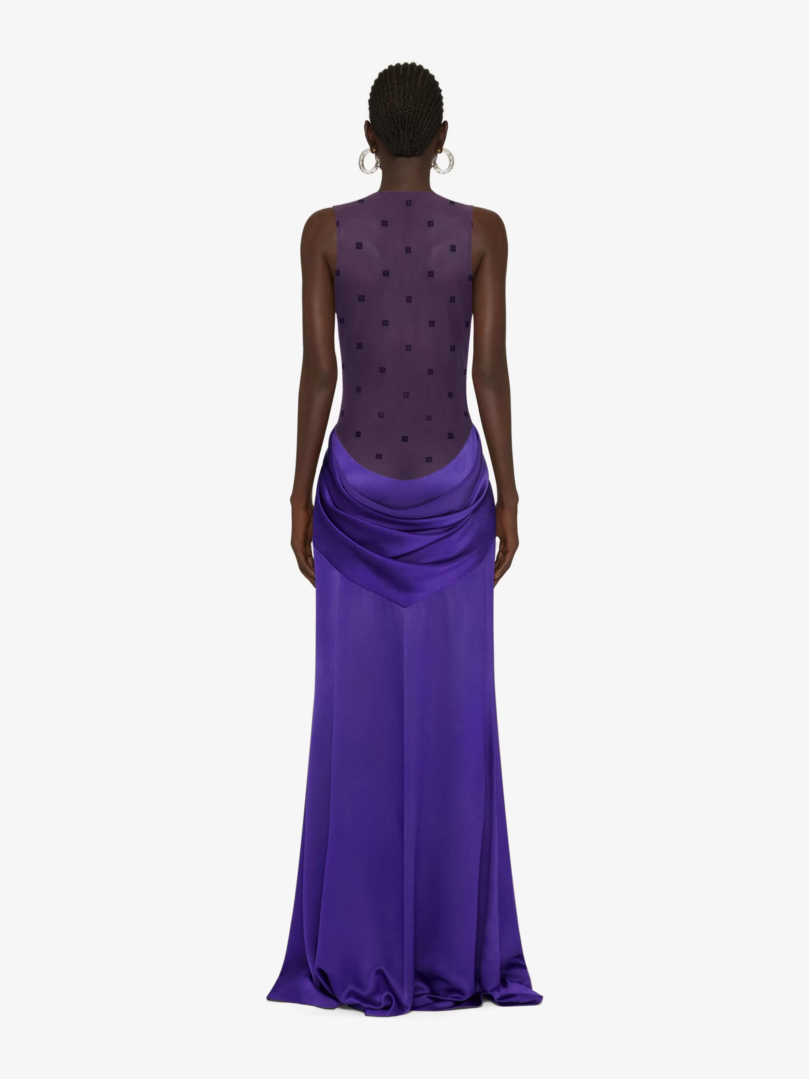 Sale GIVENCHY Dresses-Evening dress in satin with tulle and drape