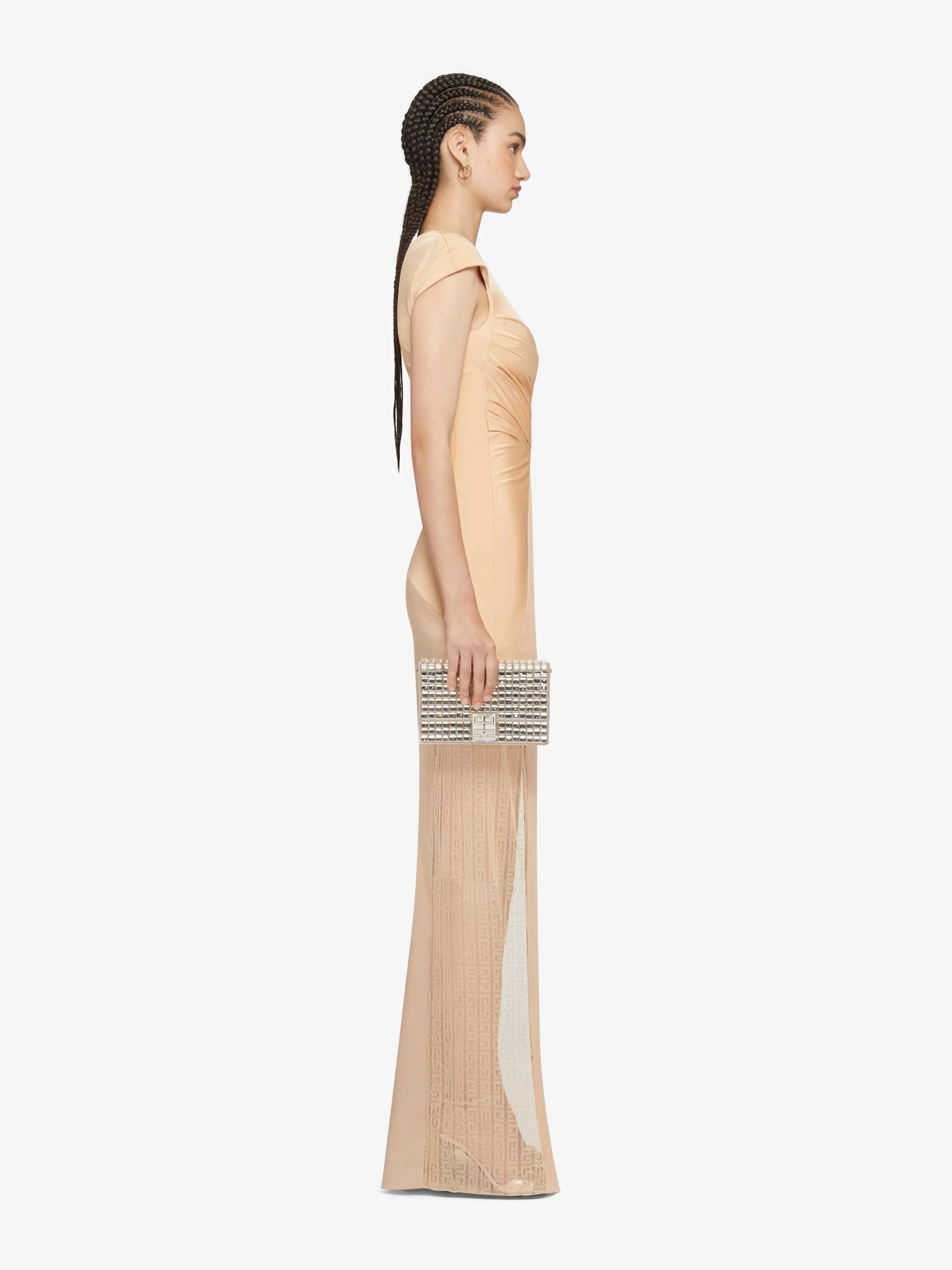 GIVENCHY Dresses-Evening satin dress and 4G lace