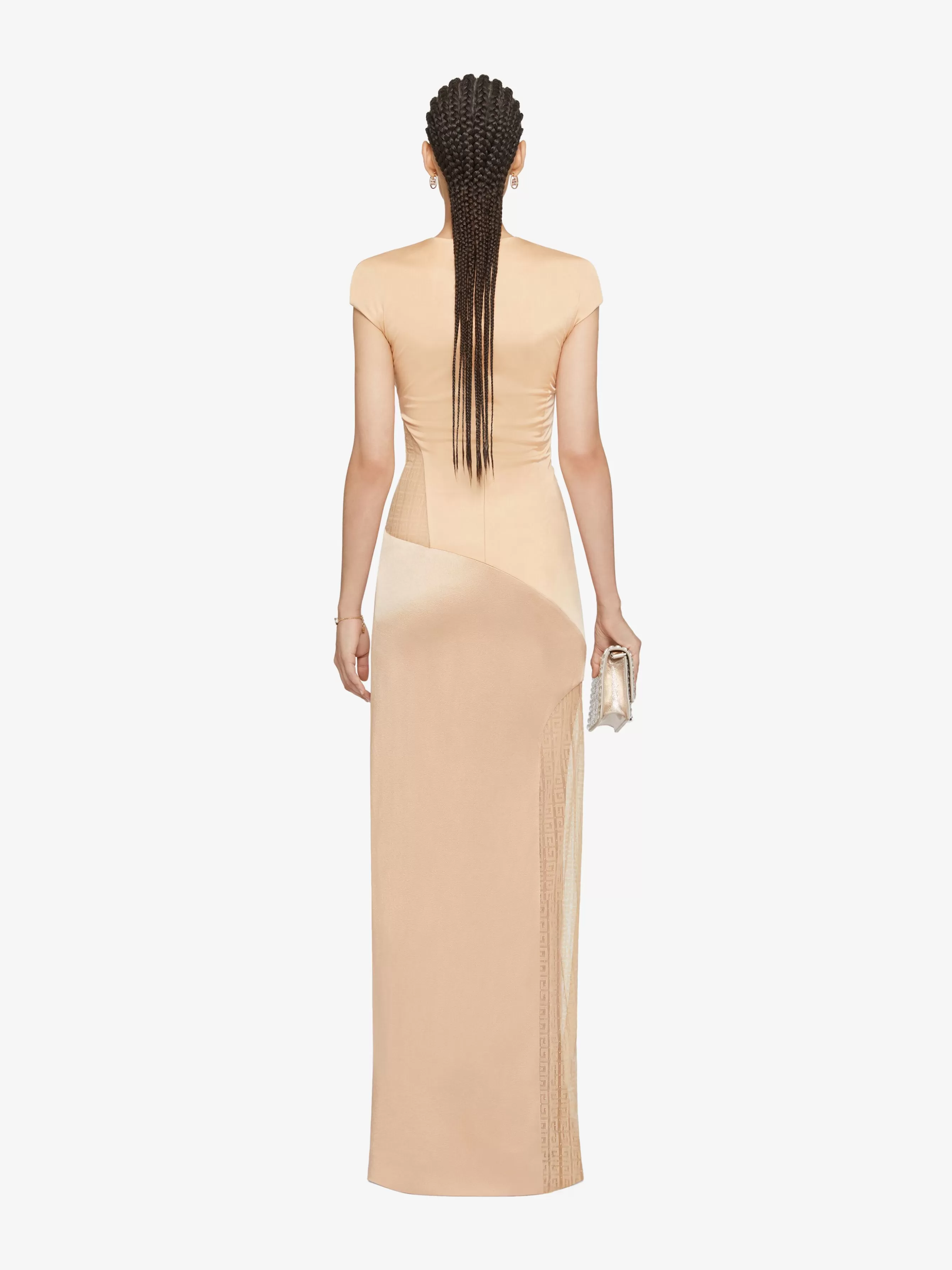 GIVENCHY Dresses-Evening satin dress and 4G lace