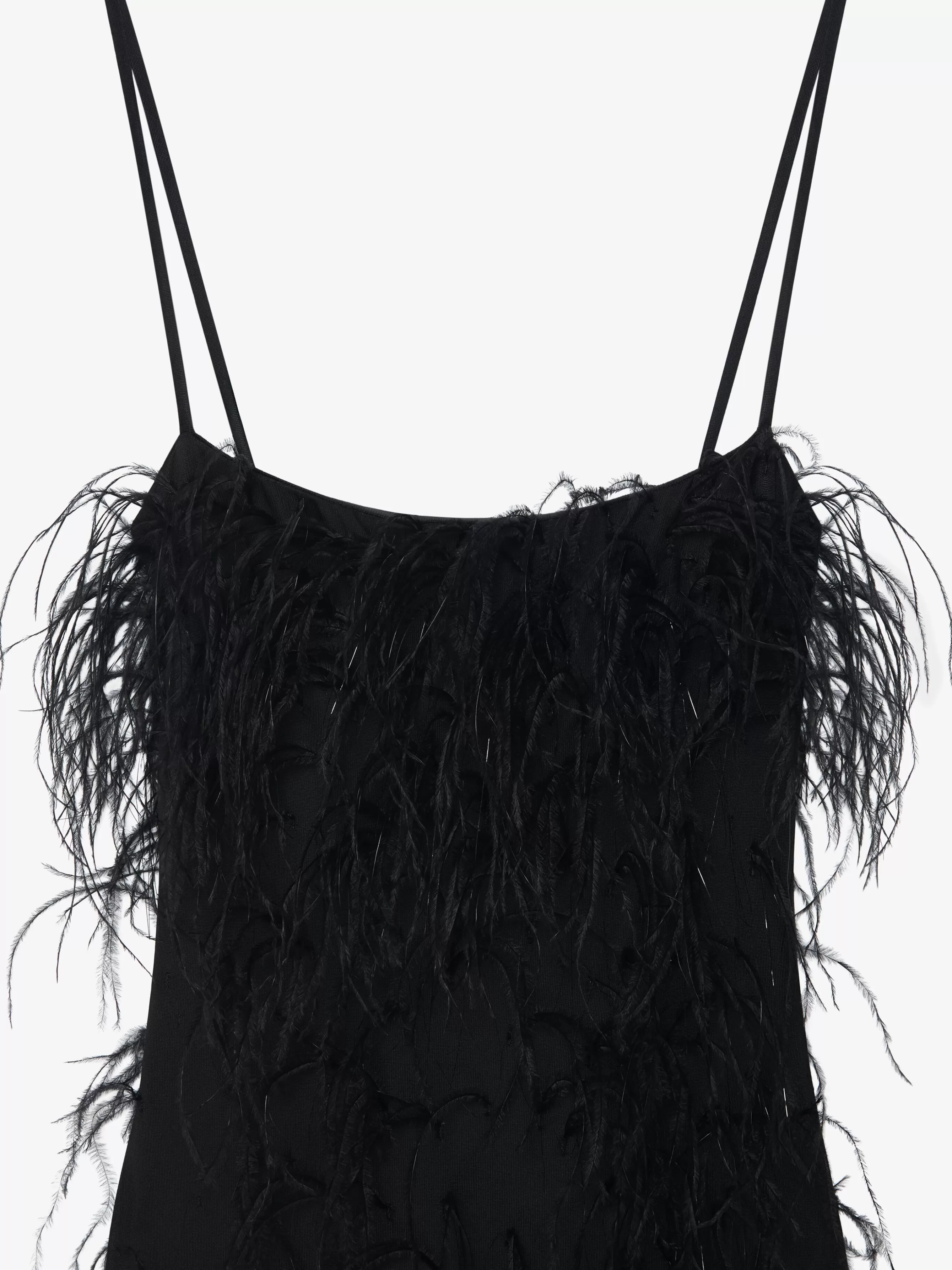 GIVENCHY Dresses-Evening straps dress with feathers and lurex