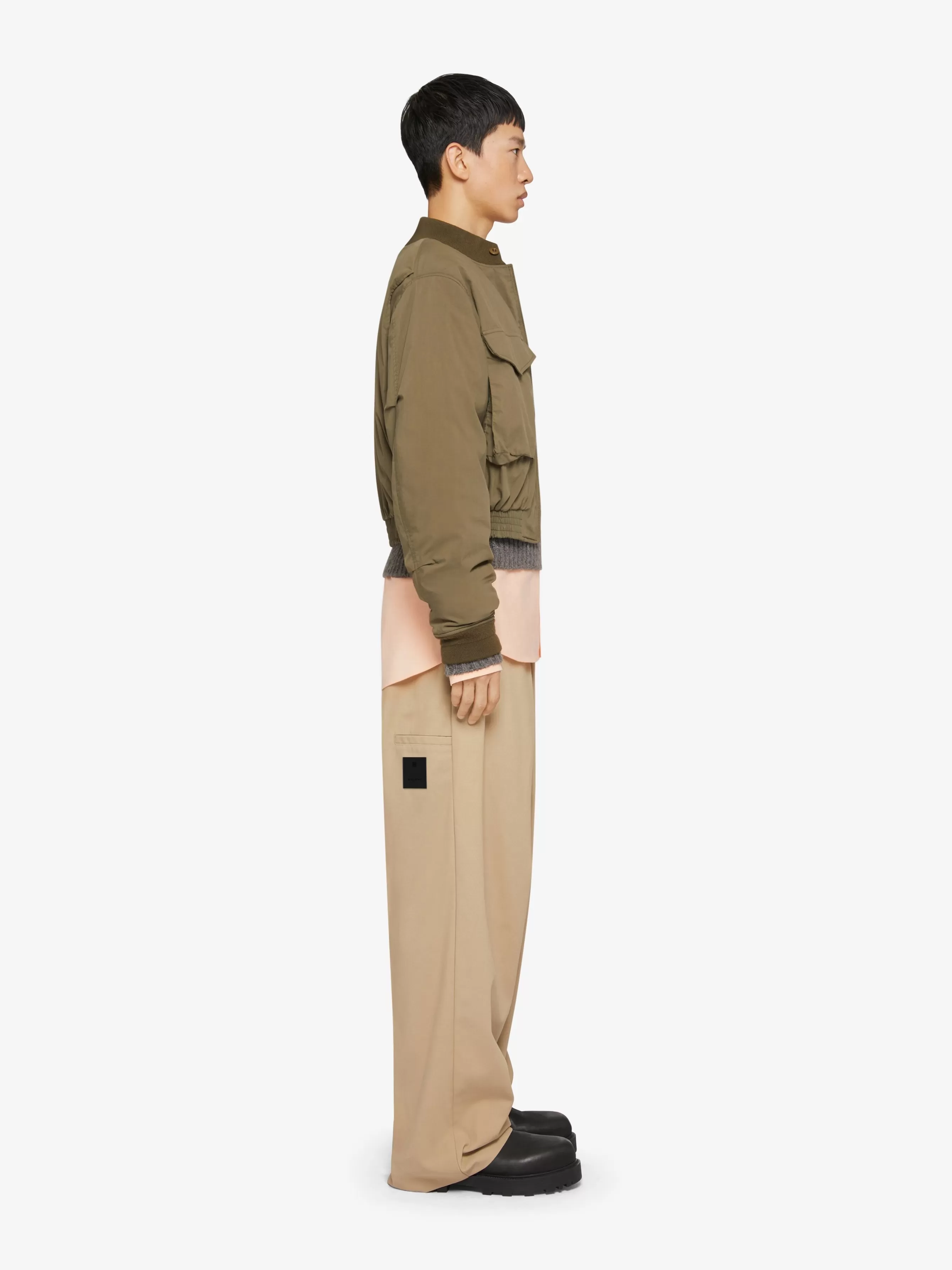 GIVENCHY Pants-Extra wide chino pants in canvas