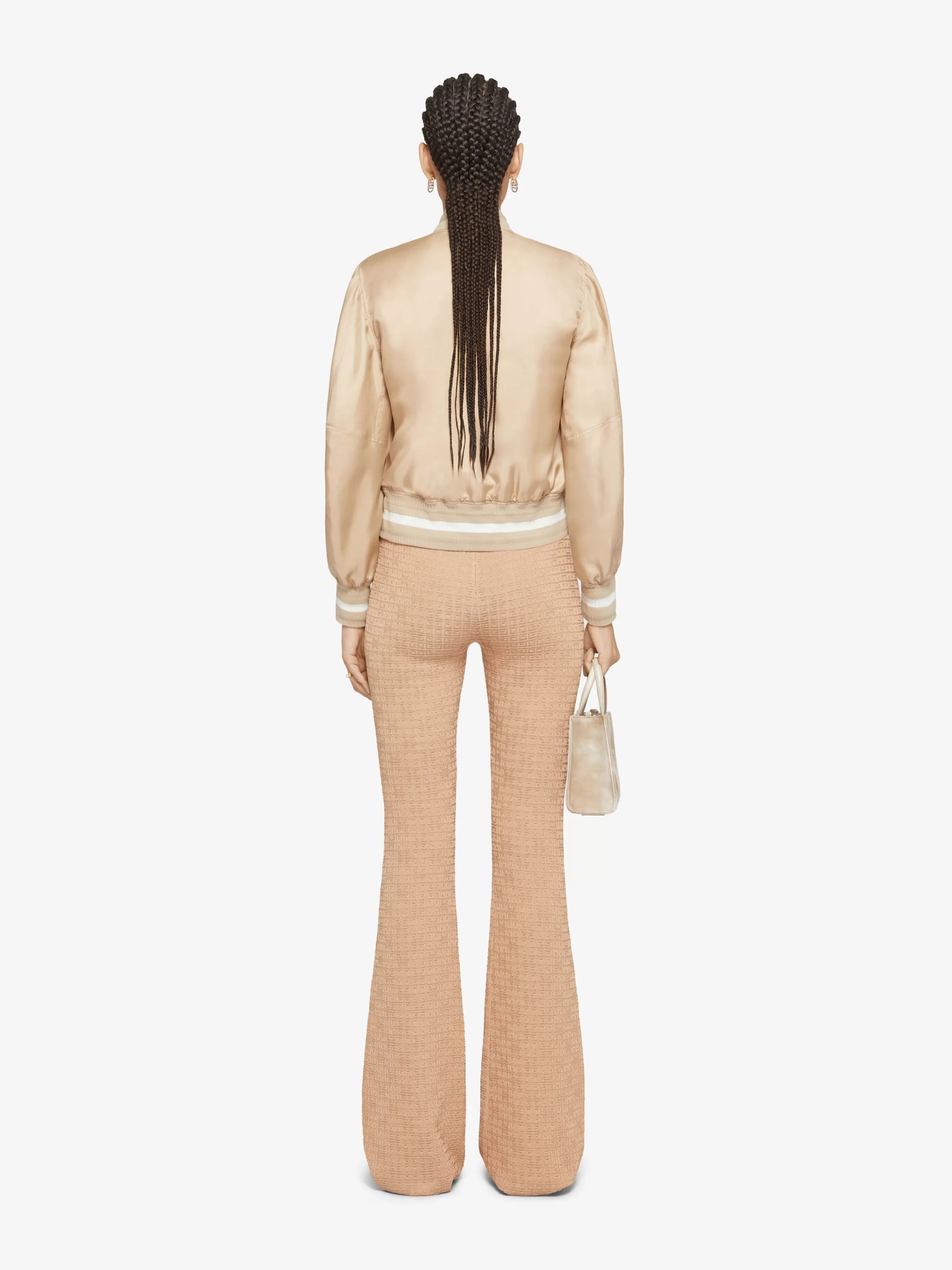 GIVENCHY Pants-Flare pants in 4G Mini jacquard