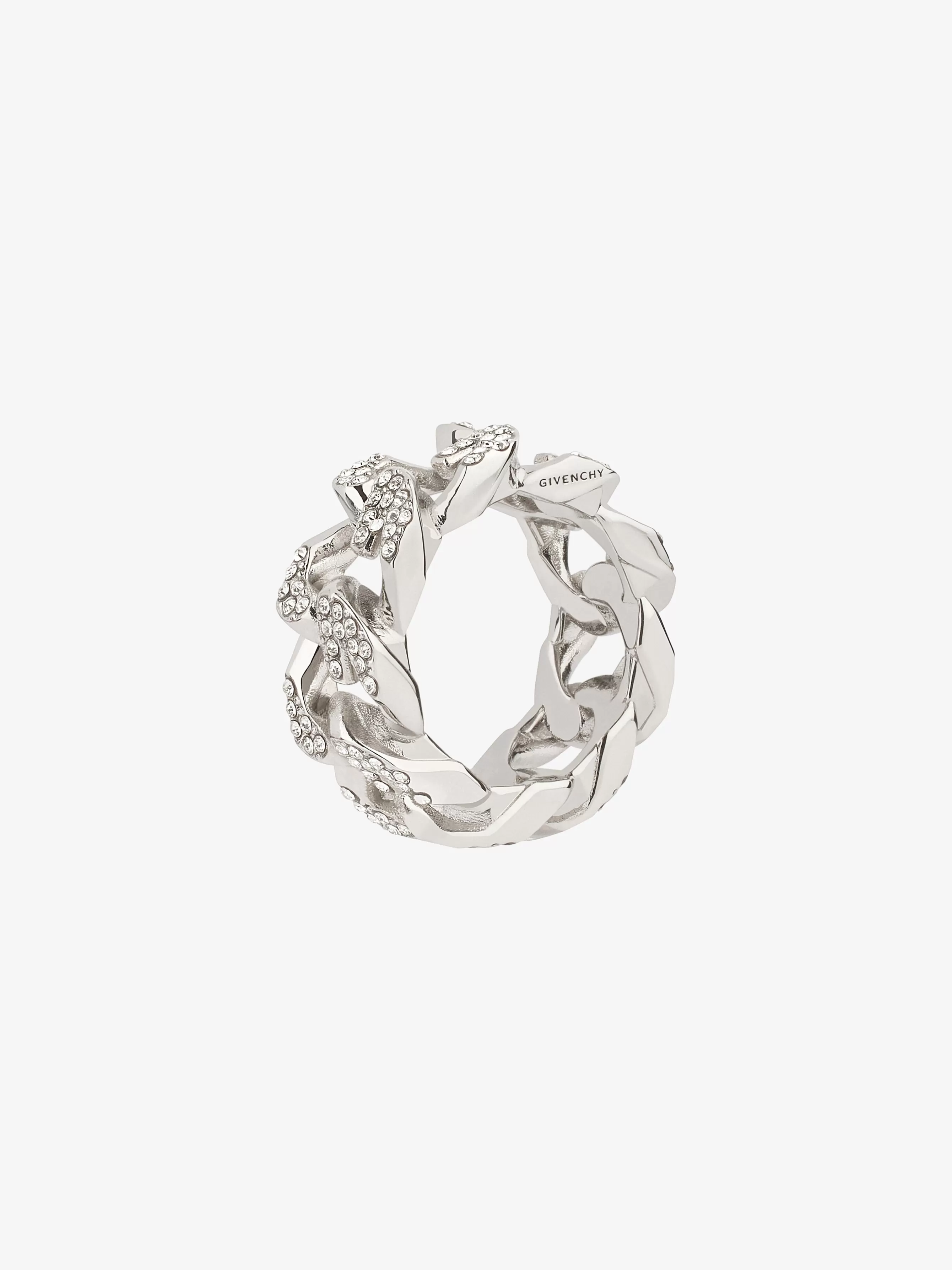 GIVENCHY Jewelry-G Chain ring in metal with crystals