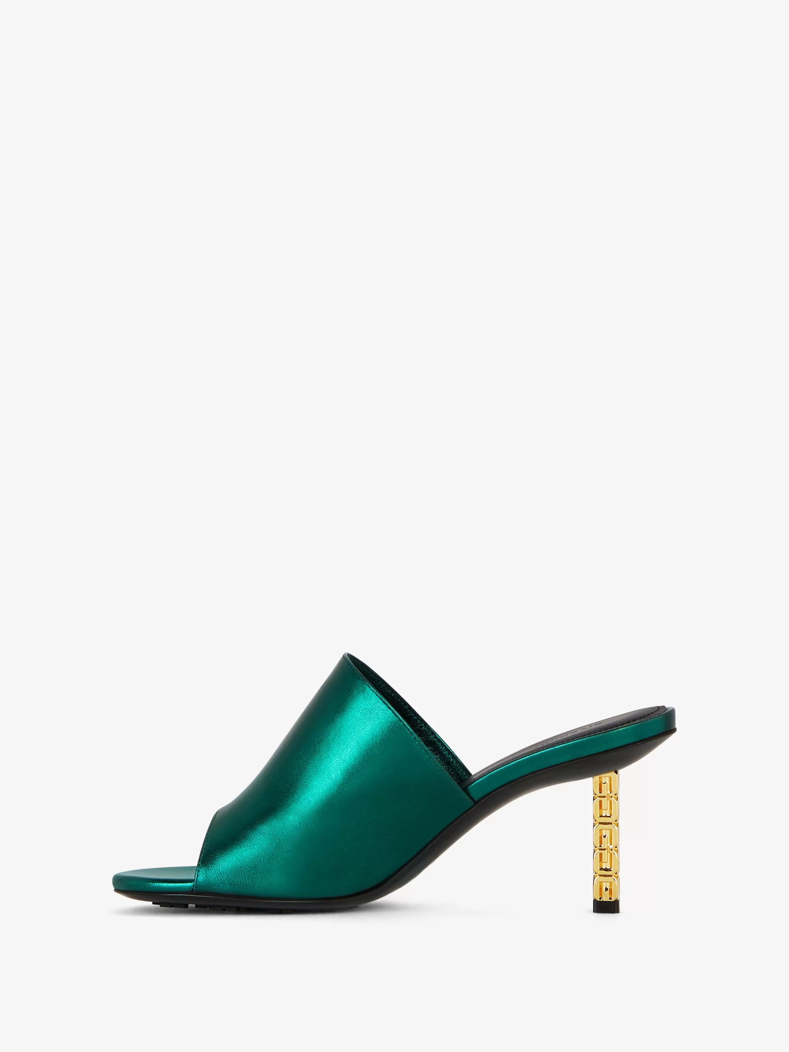 GIVENCHY Heels-G Cube mules in laminated leather