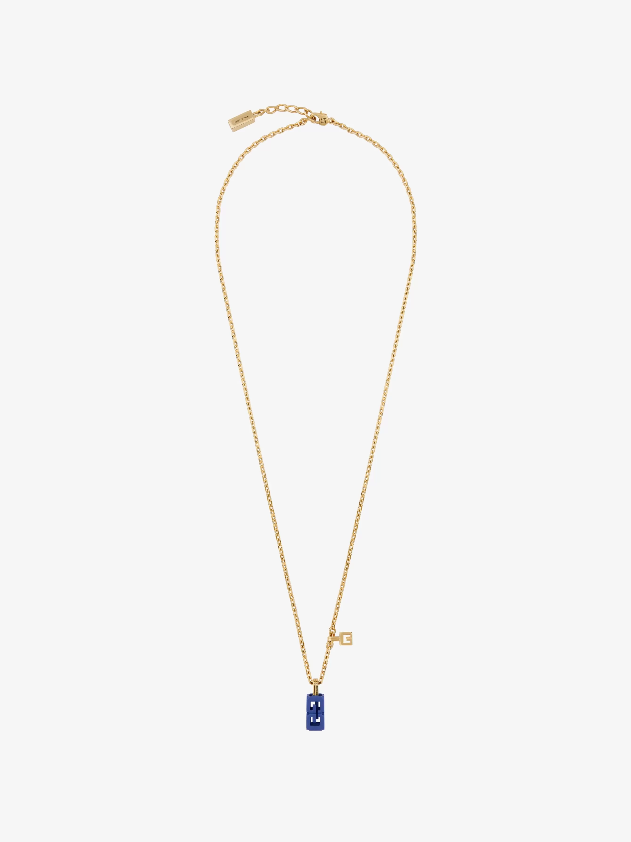 GIVENCHY Jewelry-G Cube necklace in metal and enamel