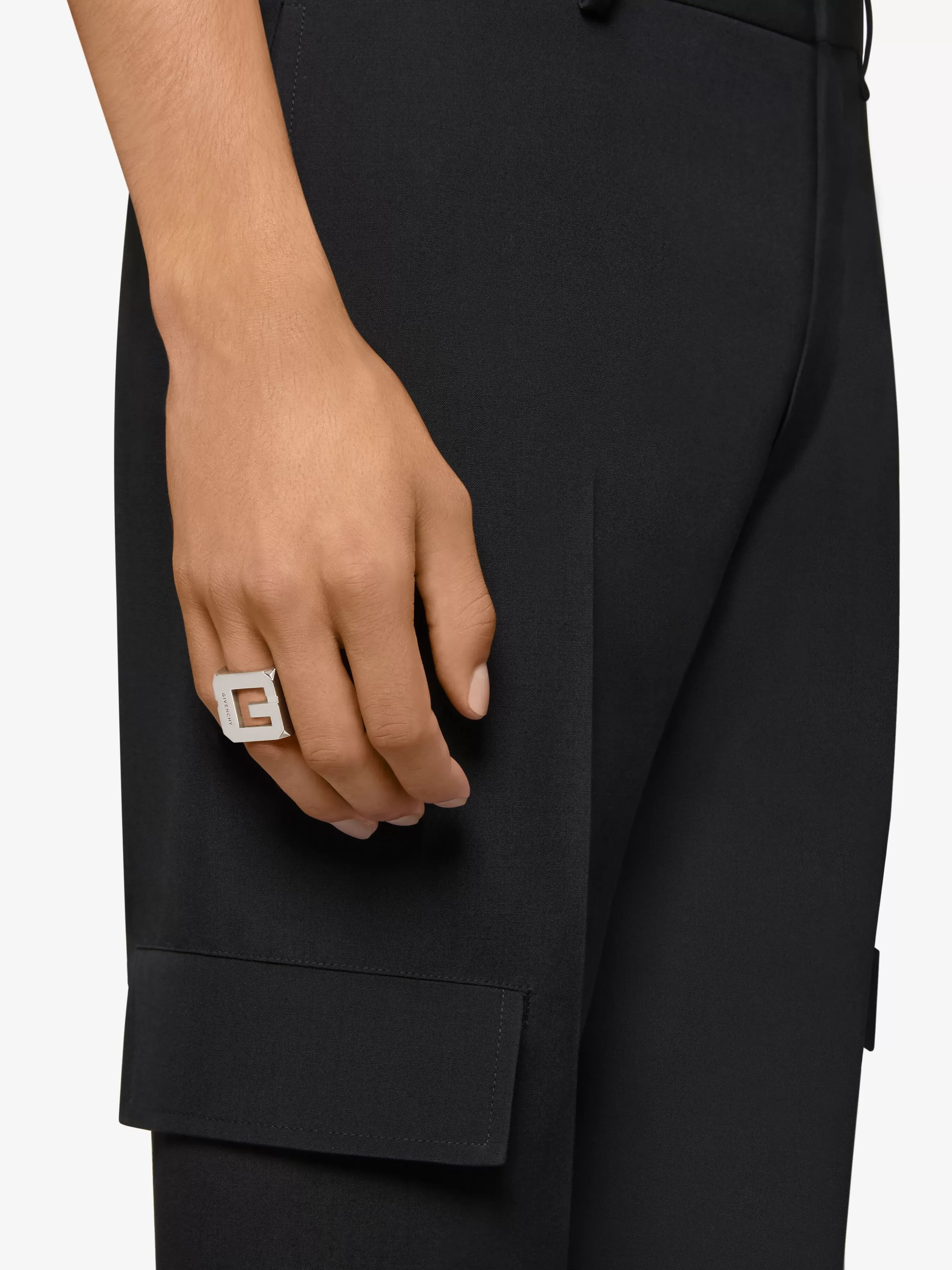 GIVENCHY Jewelry-G Cube ring in metal