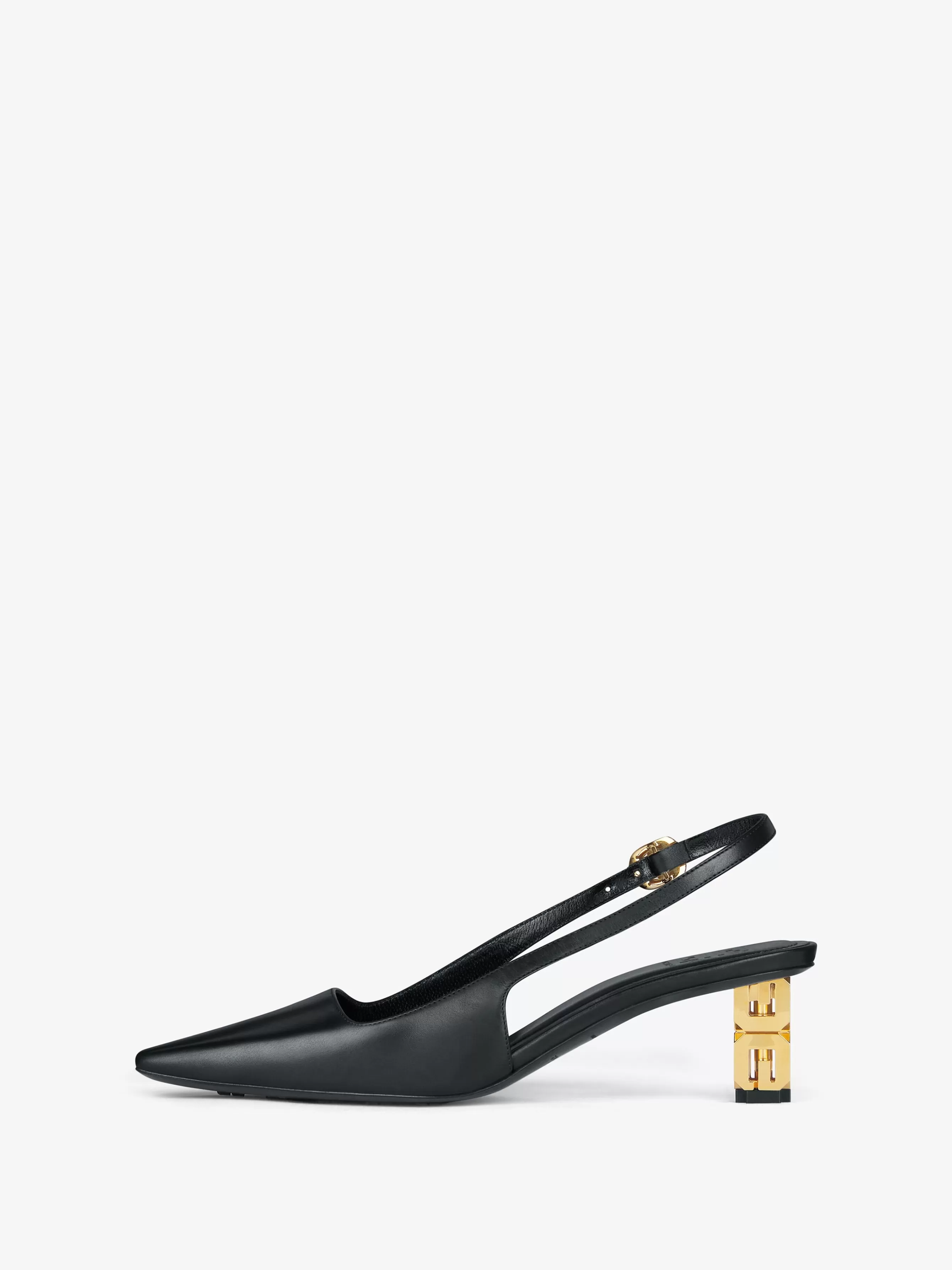 Women GIVENCHY Heels | 4G-G Cube slingback pumps in leather