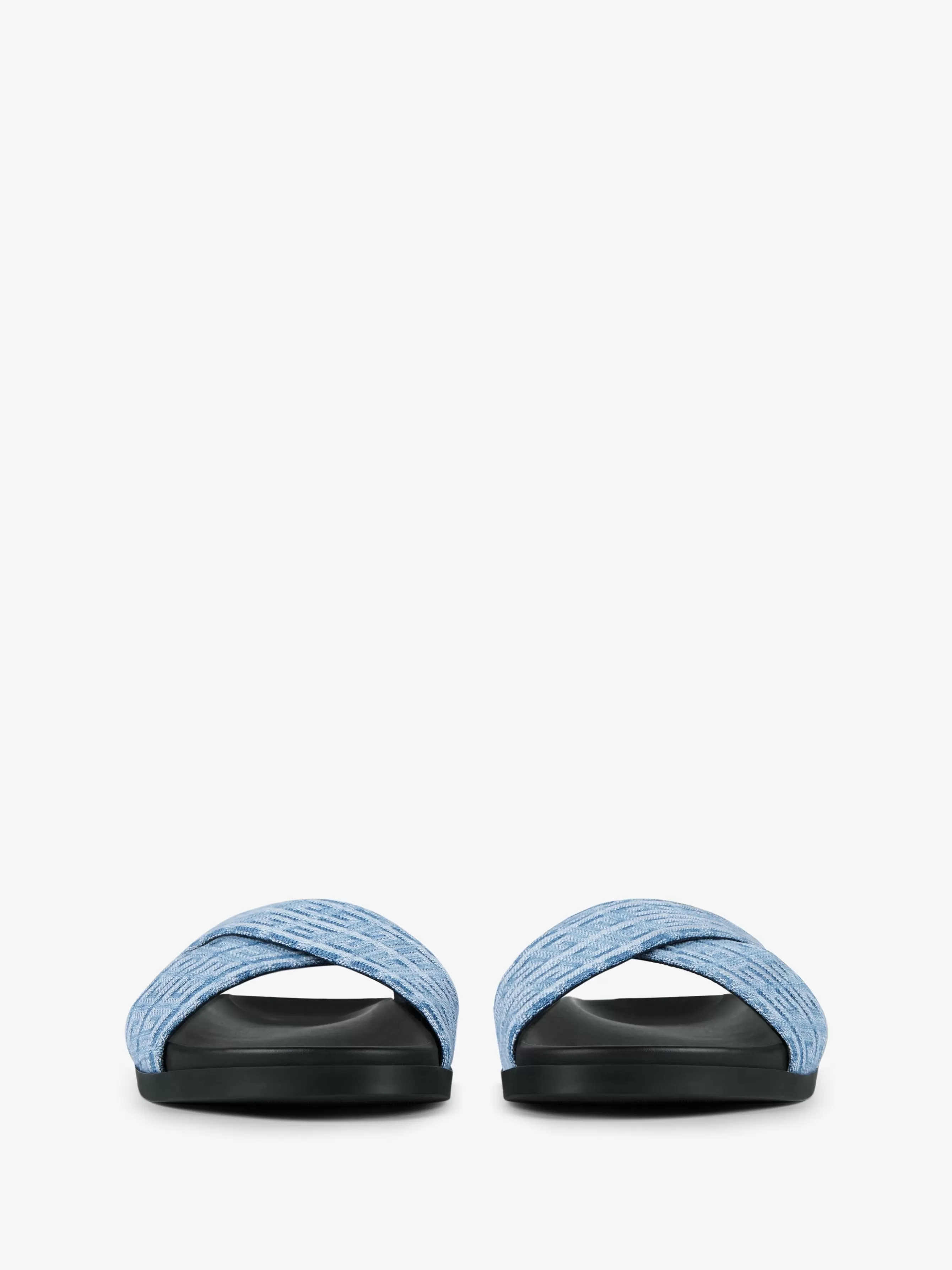 Sale/Men GIVENCHY Shoes | Slides & Sandals-G Plage flat sandals with crossed straps in 4G denim