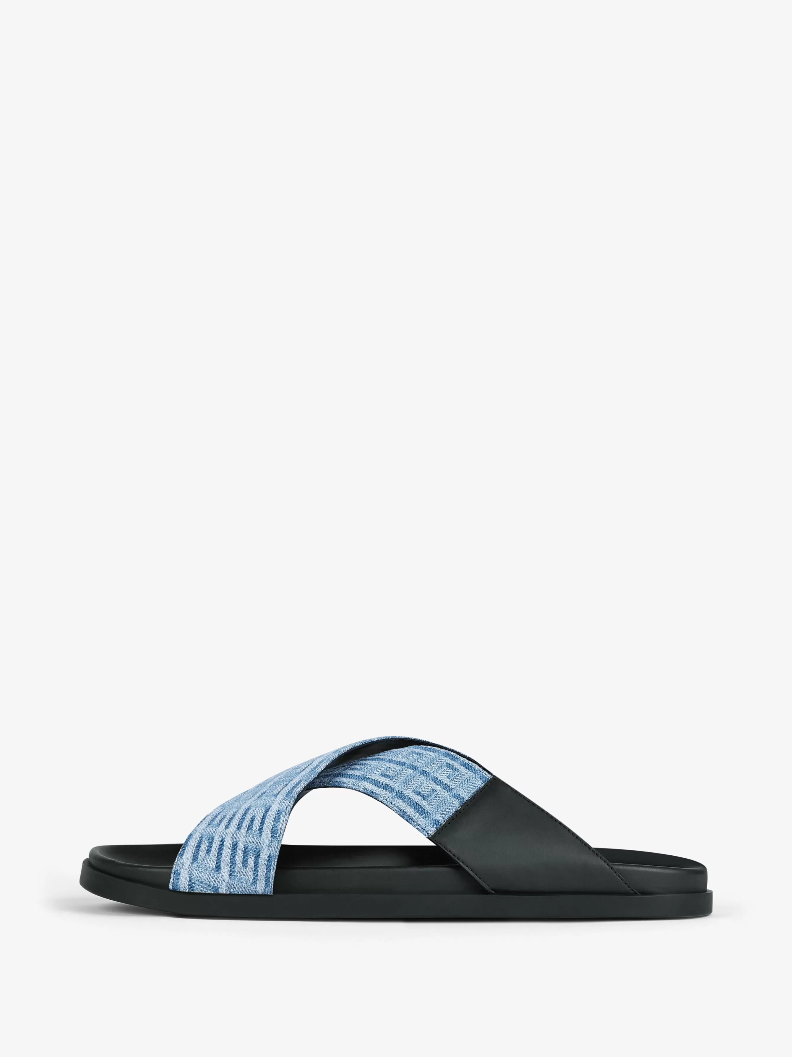 Sale/Men GIVENCHY Shoes | Slides & Sandals-G Plage flat sandals with crossed straps in 4G denim