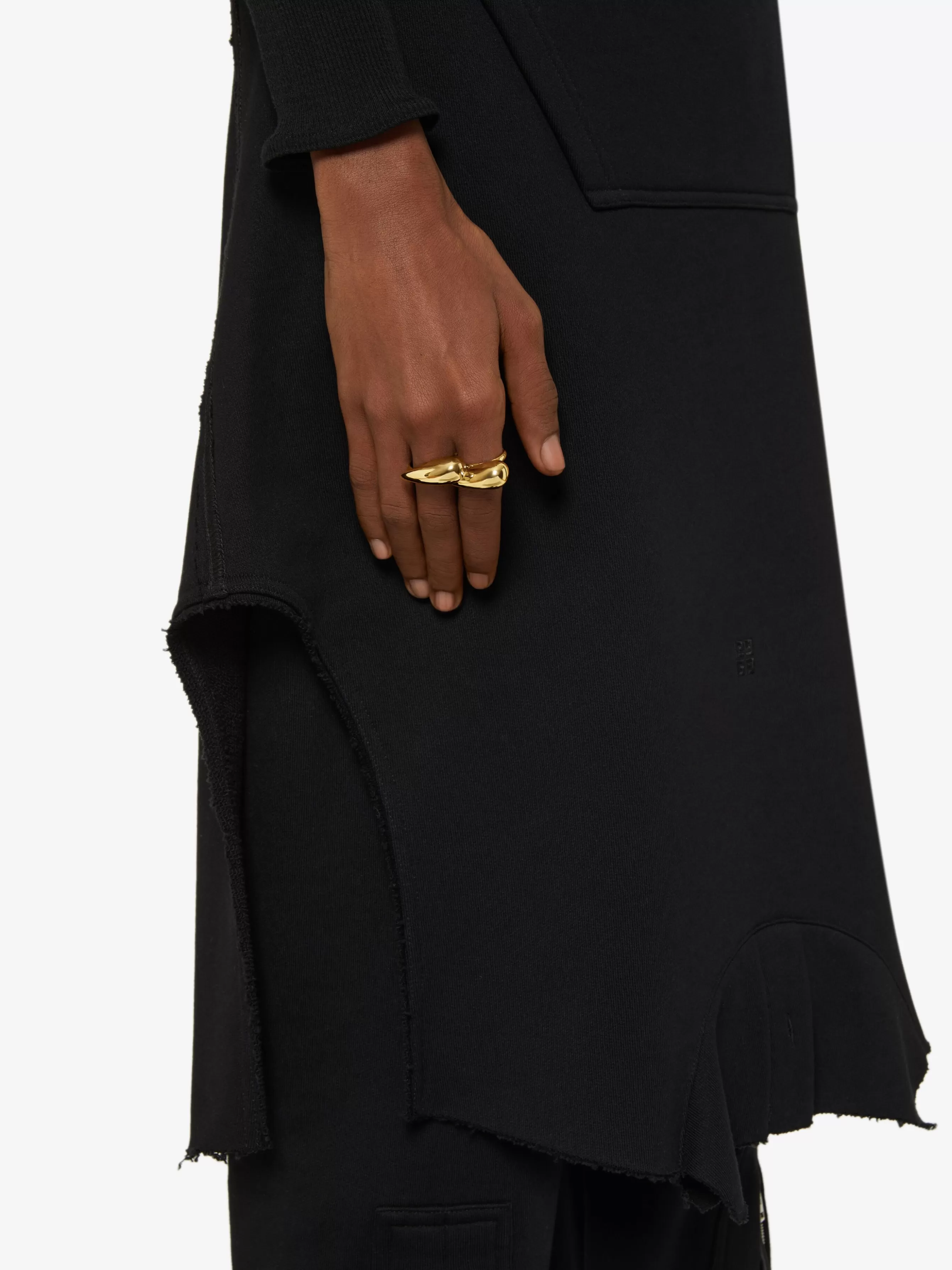 Sale GIVENCHY Jewels & Accessories-G Tears double fingers ring in metal