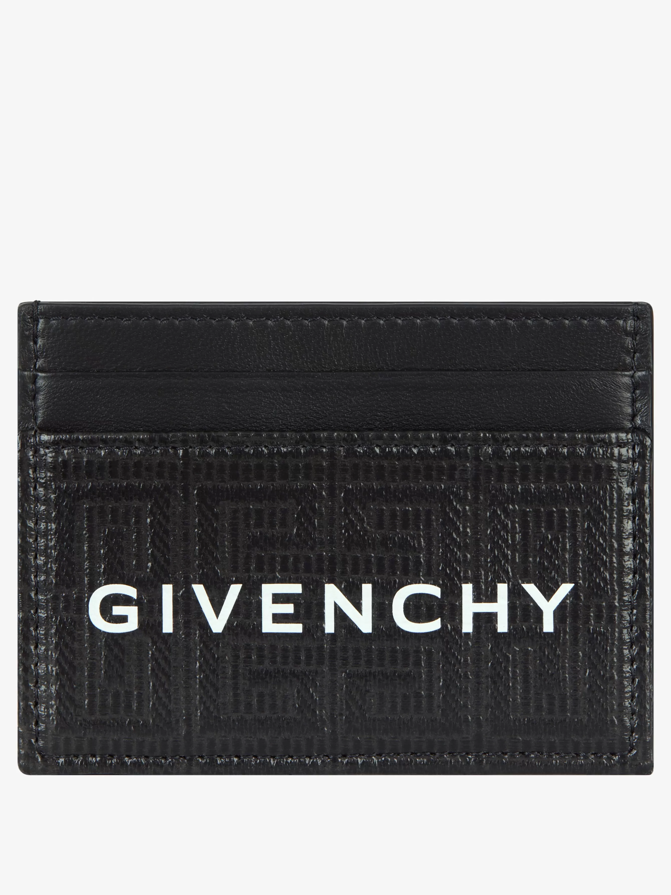 GIVENCHY Small Leather Goods-G-Cut card holder in 4G coated canvas and leather