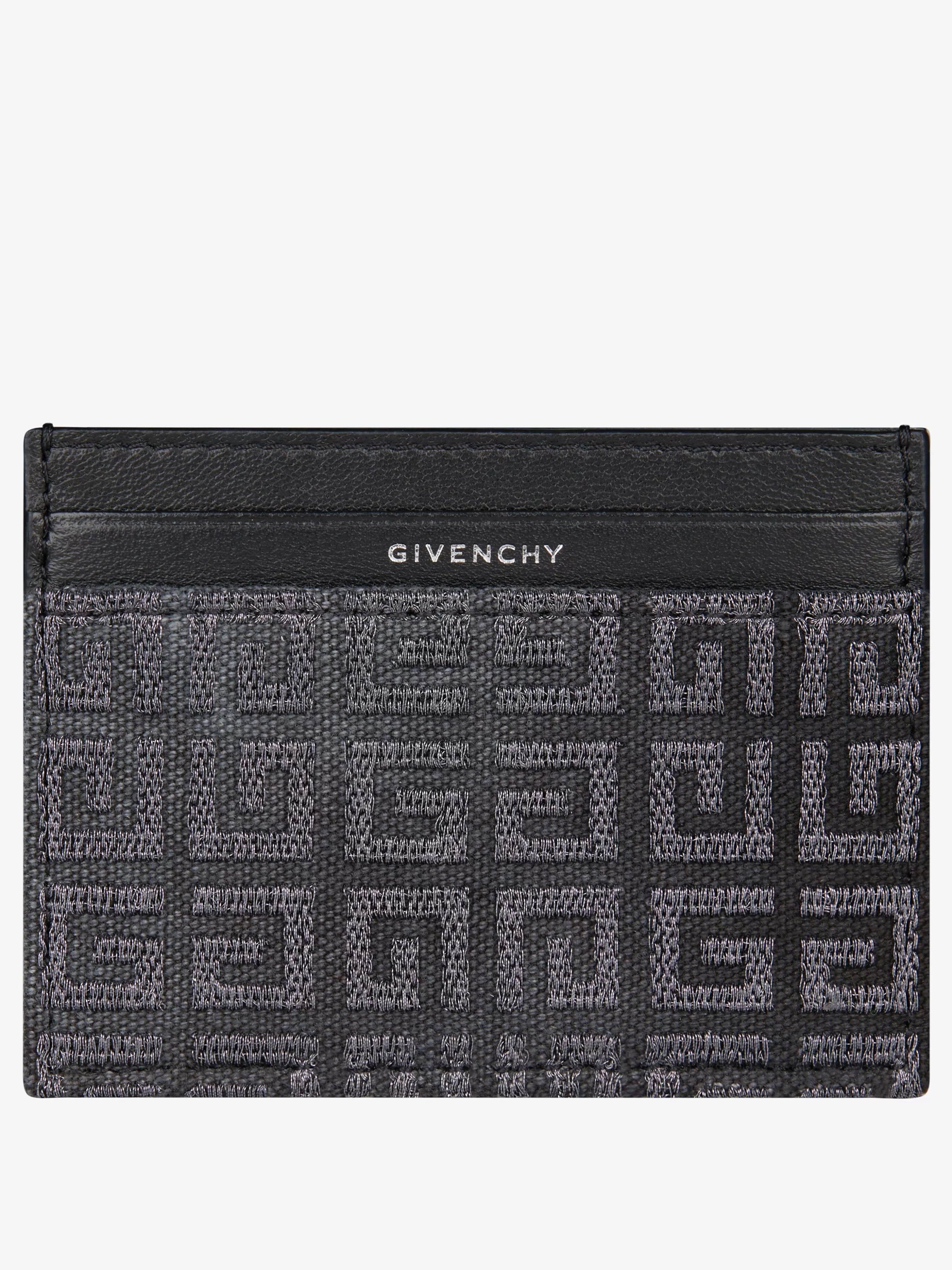 GIVENCHY Small Leather Goods-G-Cut card holder in 4G lurex embroidery and leather