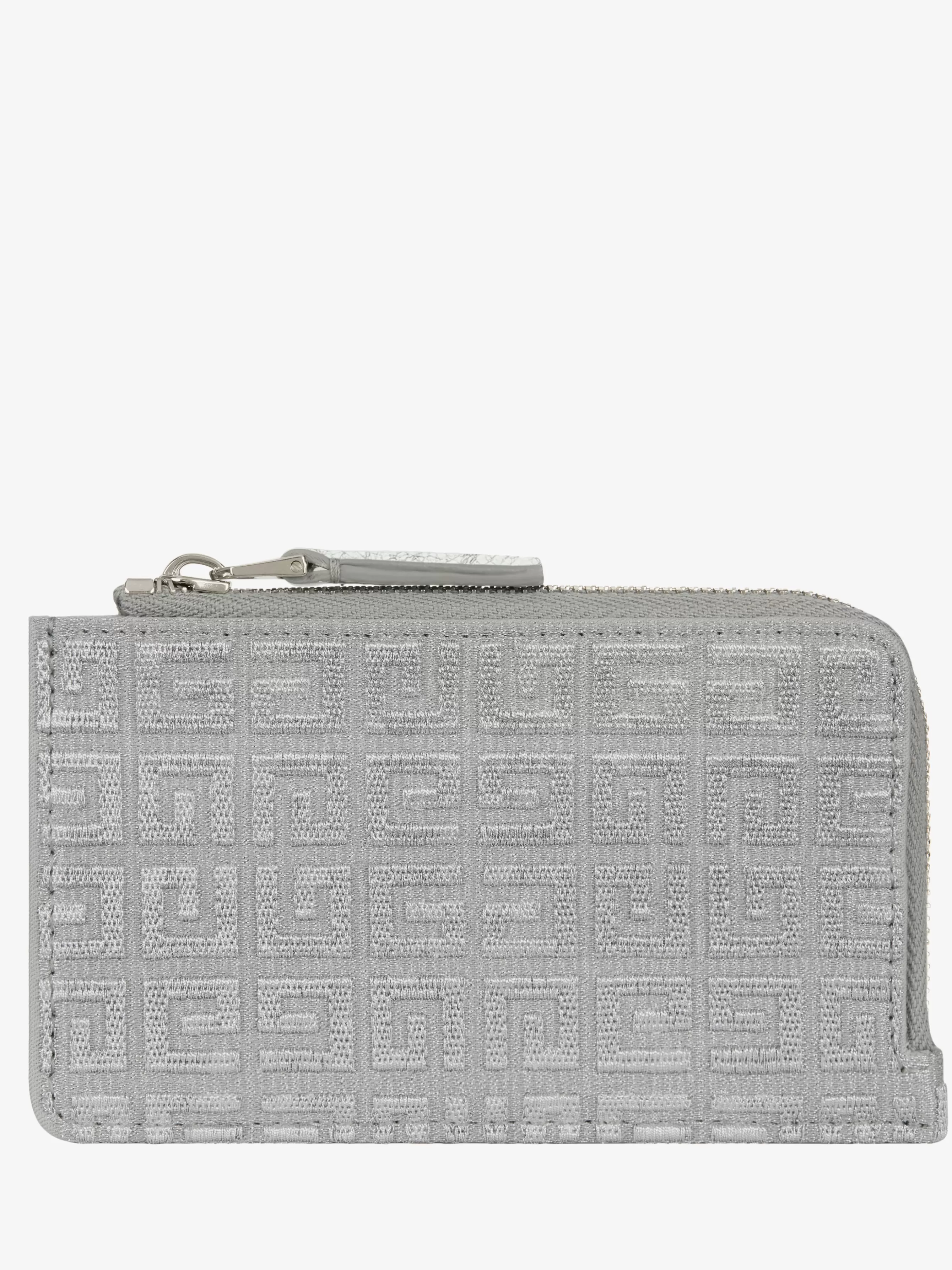 Sale/Women GIVENCHY Bags & Leather Goods | Small Leather Goods-G-Cut zipped card holder in 4G embroidered canvas