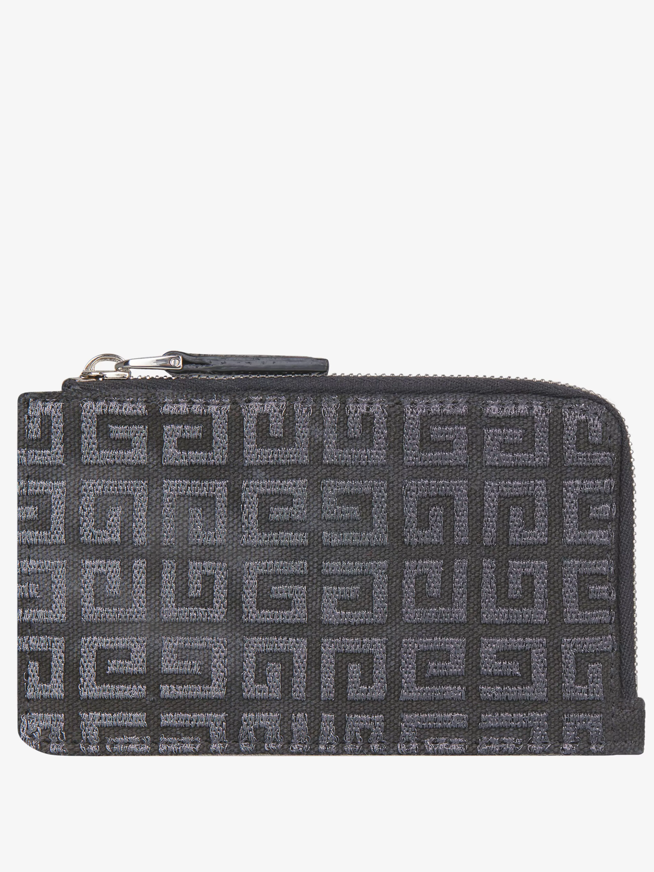 GIVENCHY Small Leather Goods-G-Cut zipped cardholder in 4G lurex and leather