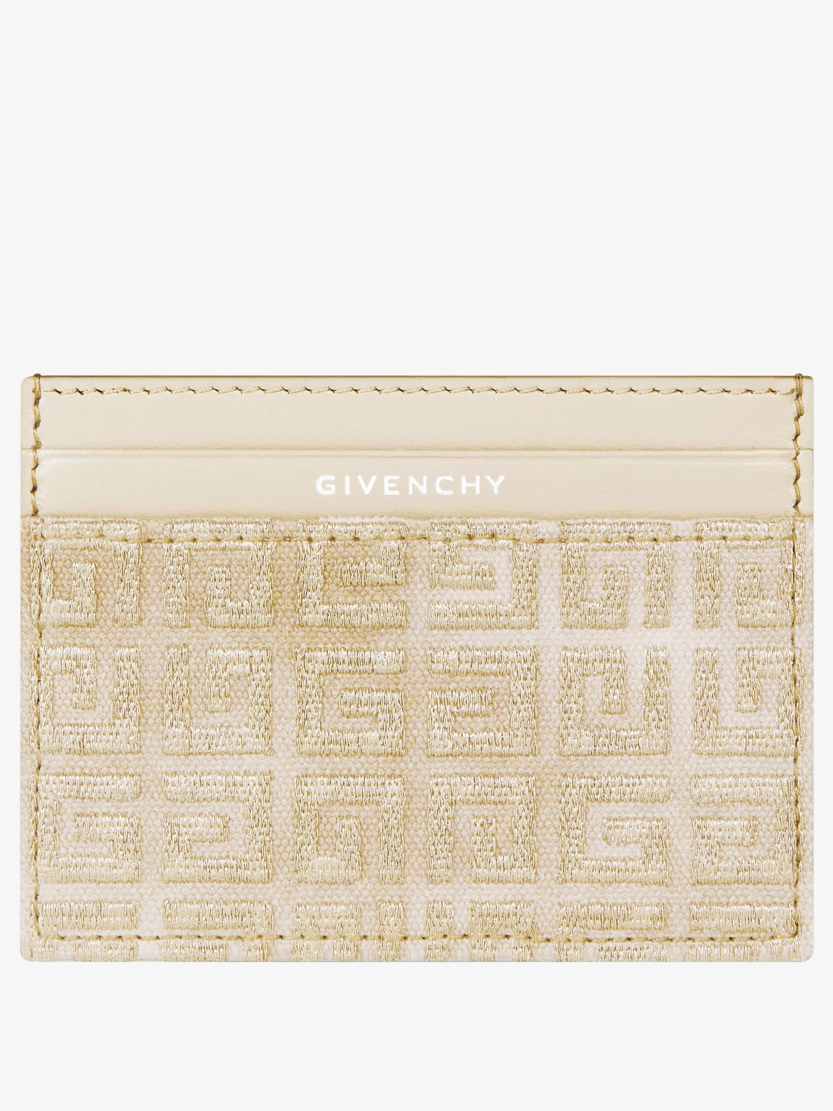 Men/Women GIVENCHY Small Leather Goods | Small Leather Goods-Giv Cut card holder in 4G lurex embroidery and leather