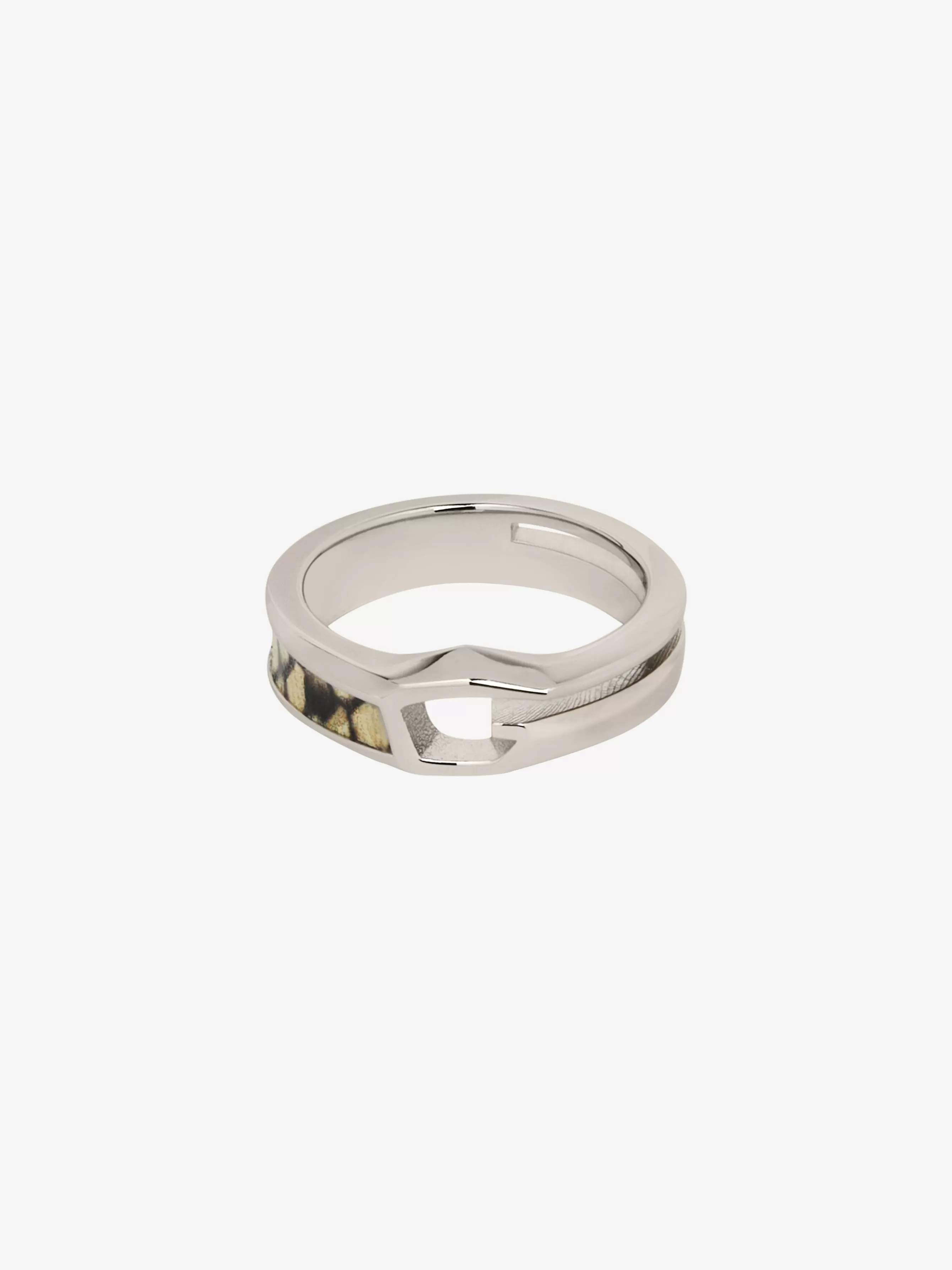 Sale/Men GIVENCHY Jewels & Accessories | Jewelry-Giv Cut ring in metal and leather