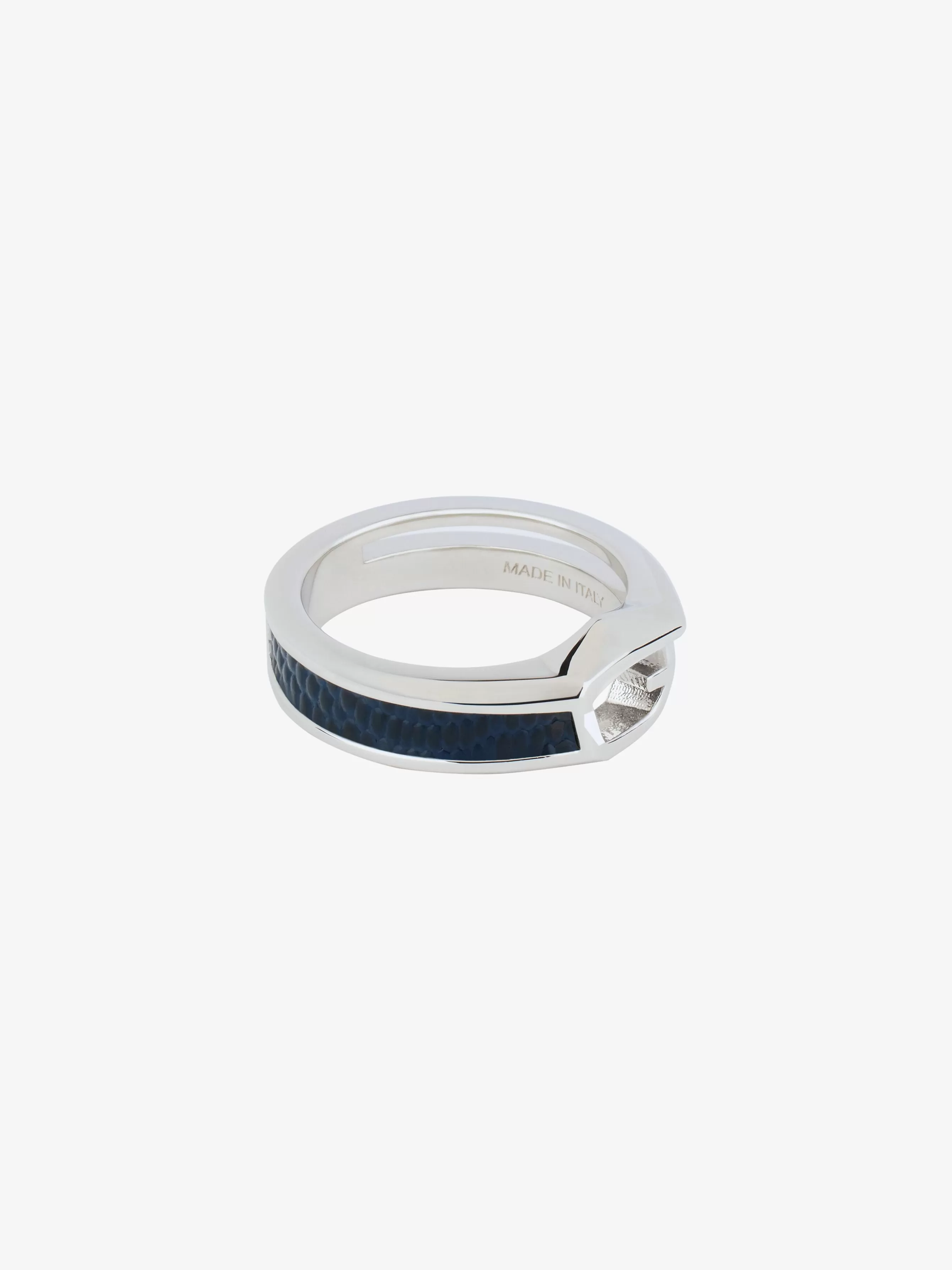 GIVENCHY Jewelry-Giv Cut ring in metal and leather