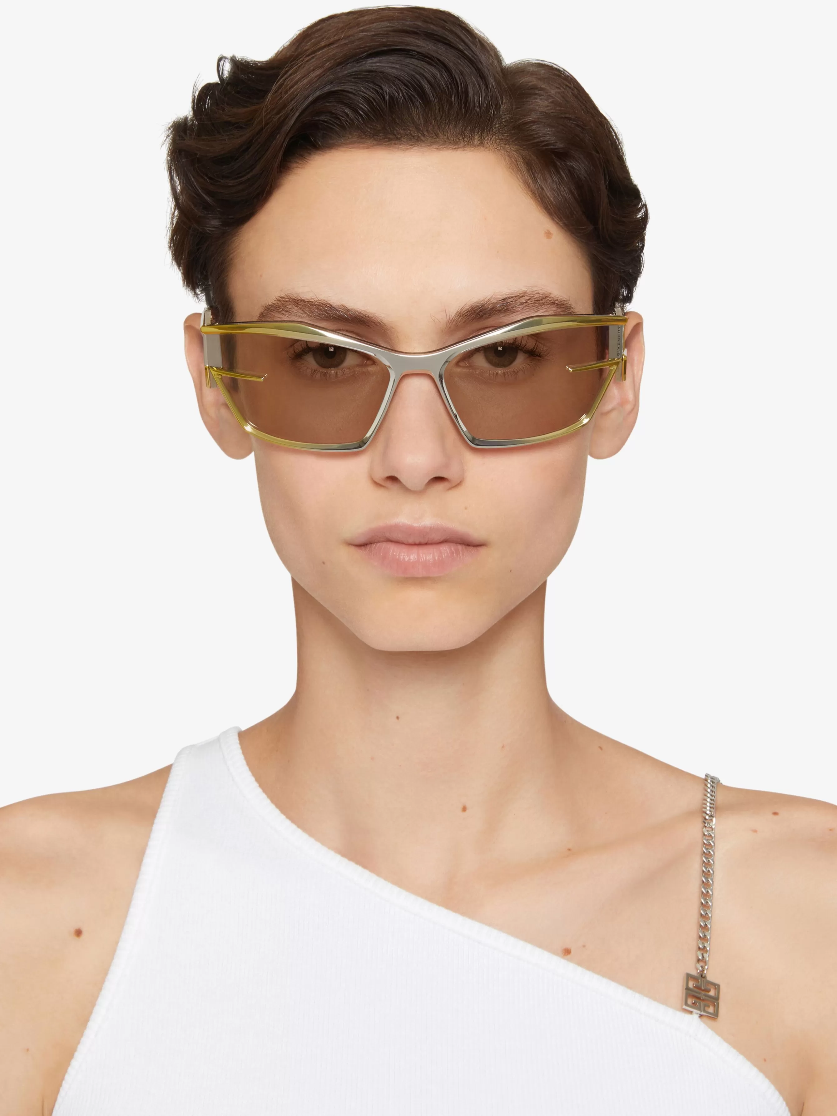 Men/Women GIVENCHY Sunglasses | Belts-Giv Cut unisex sunglasses in metal