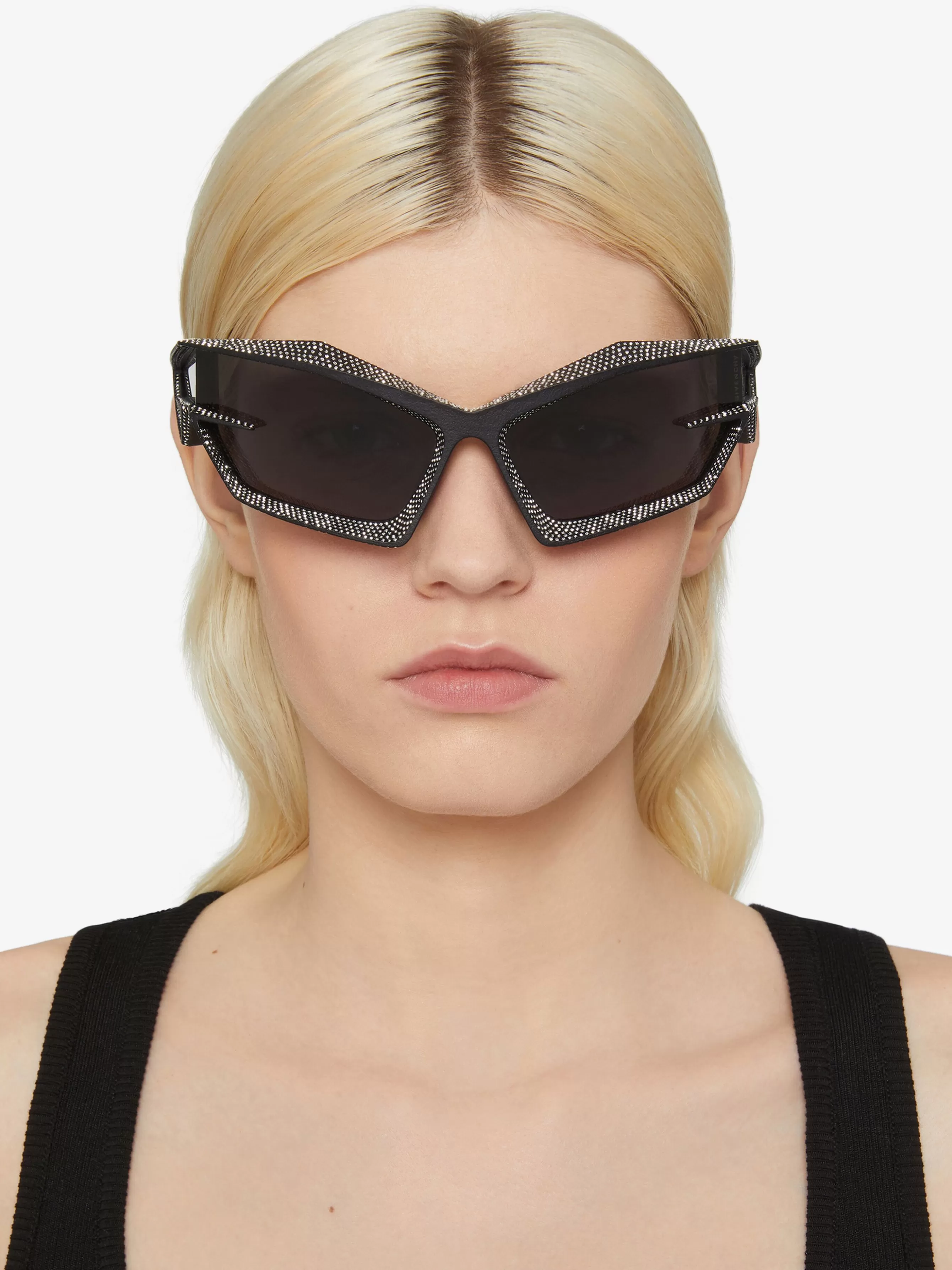 Men/Women GIVENCHY Sunglasses | Belts-Giv Cut unisex sunglasses in metal with crystals