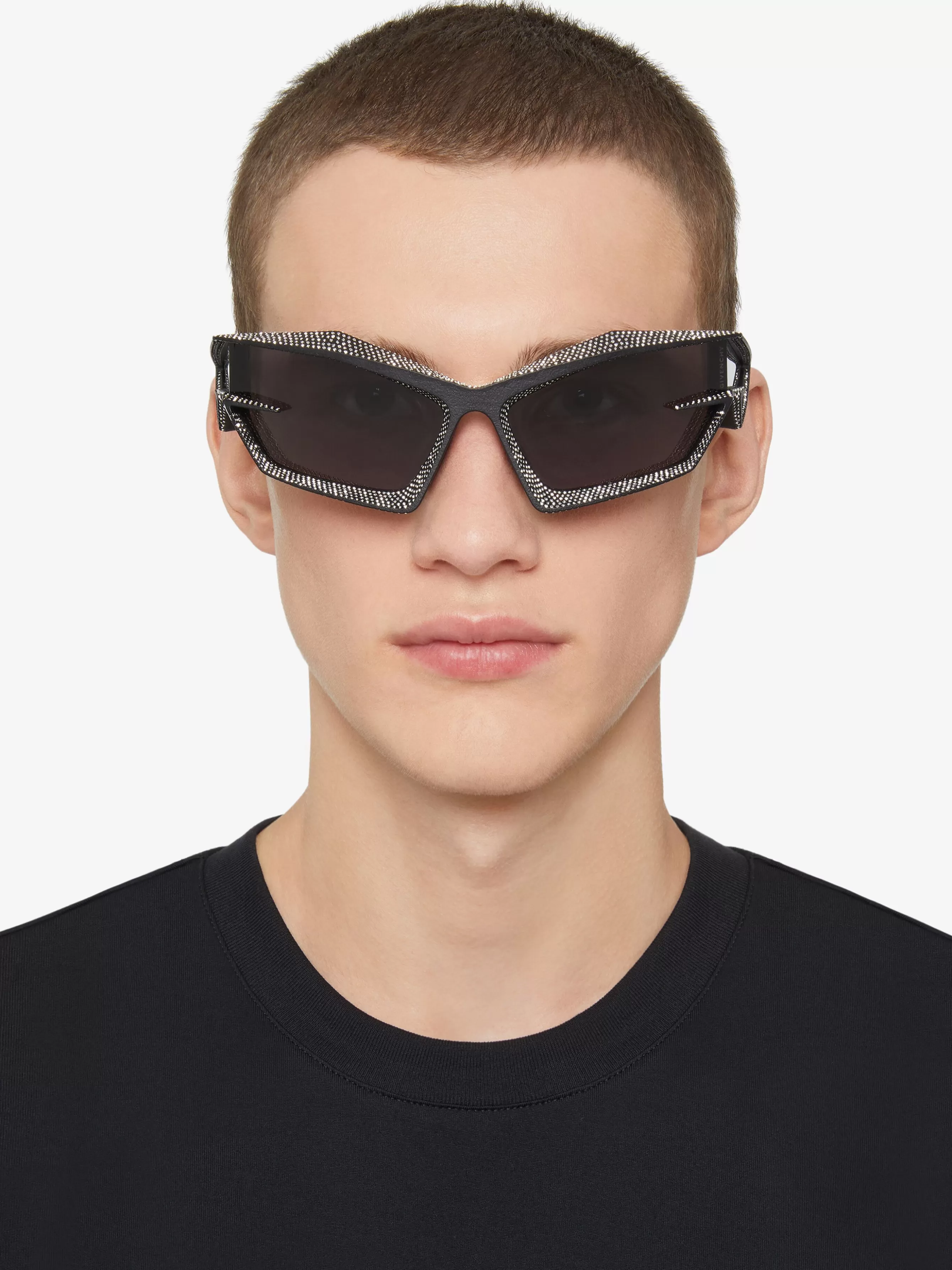 Men/Women GIVENCHY Sunglasses | Belts-Giv Cut unisex sunglasses in metal with crystals