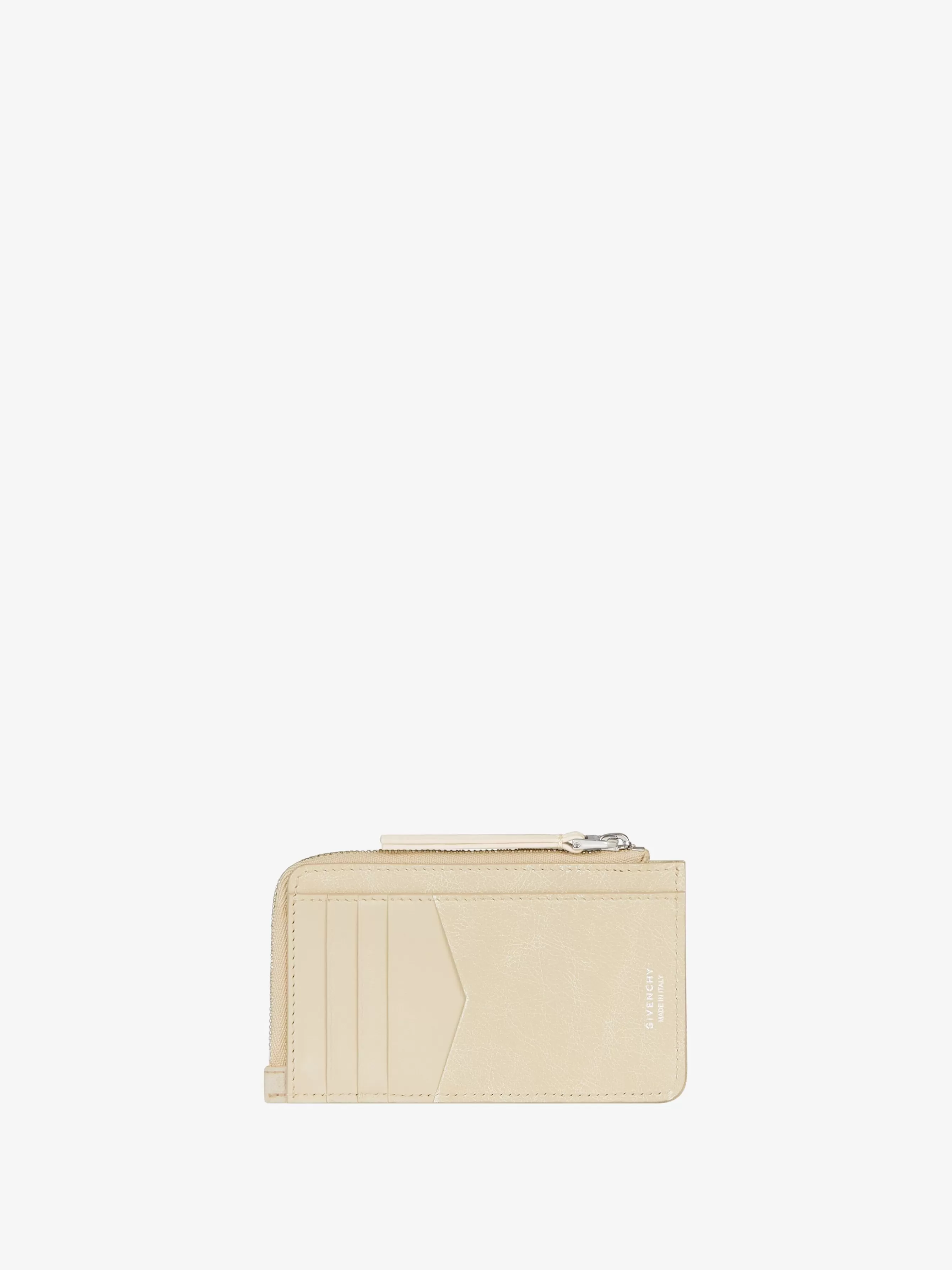 Men/Women GIVENCHY Small Leather Goods | Small Leather Goods-Giv Cut zipped cardholder in 4G lurex and leather