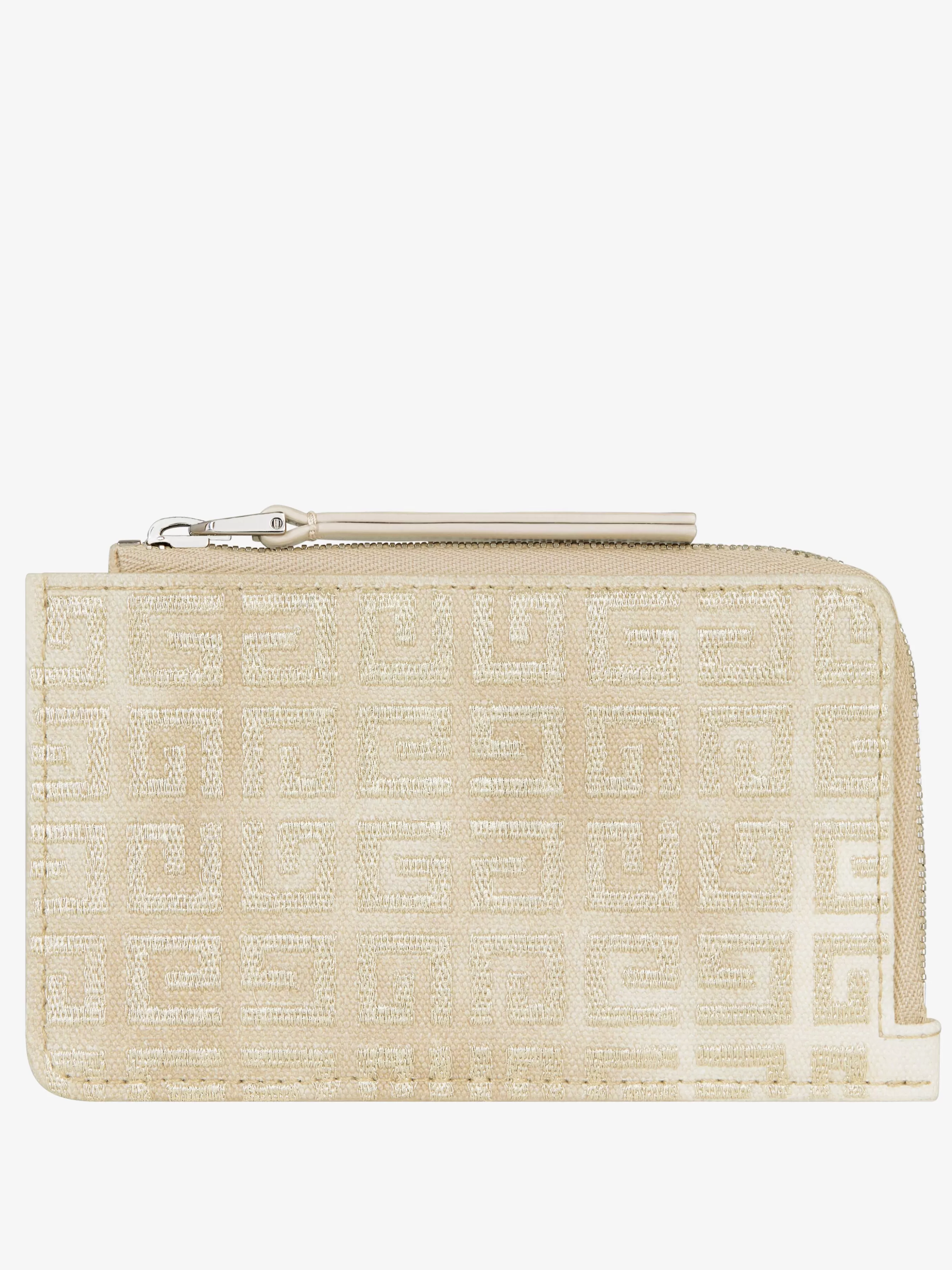 Men/Women GIVENCHY Small Leather Goods | Small Leather Goods-Giv Cut zipped cardholder in 4G lurex and leather