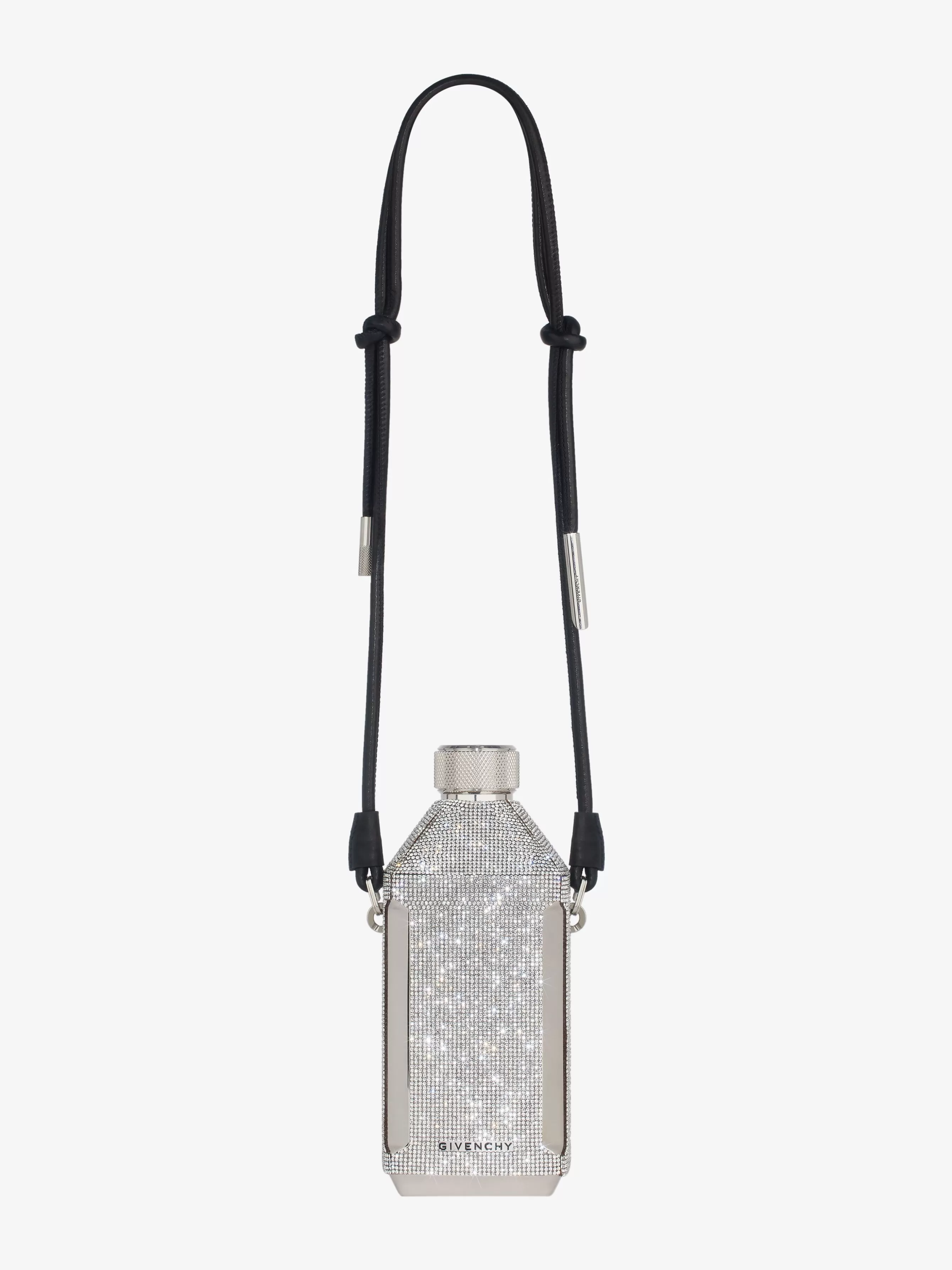 GIVENCHY Other Accessories- 4G flask in metal and strass with strap