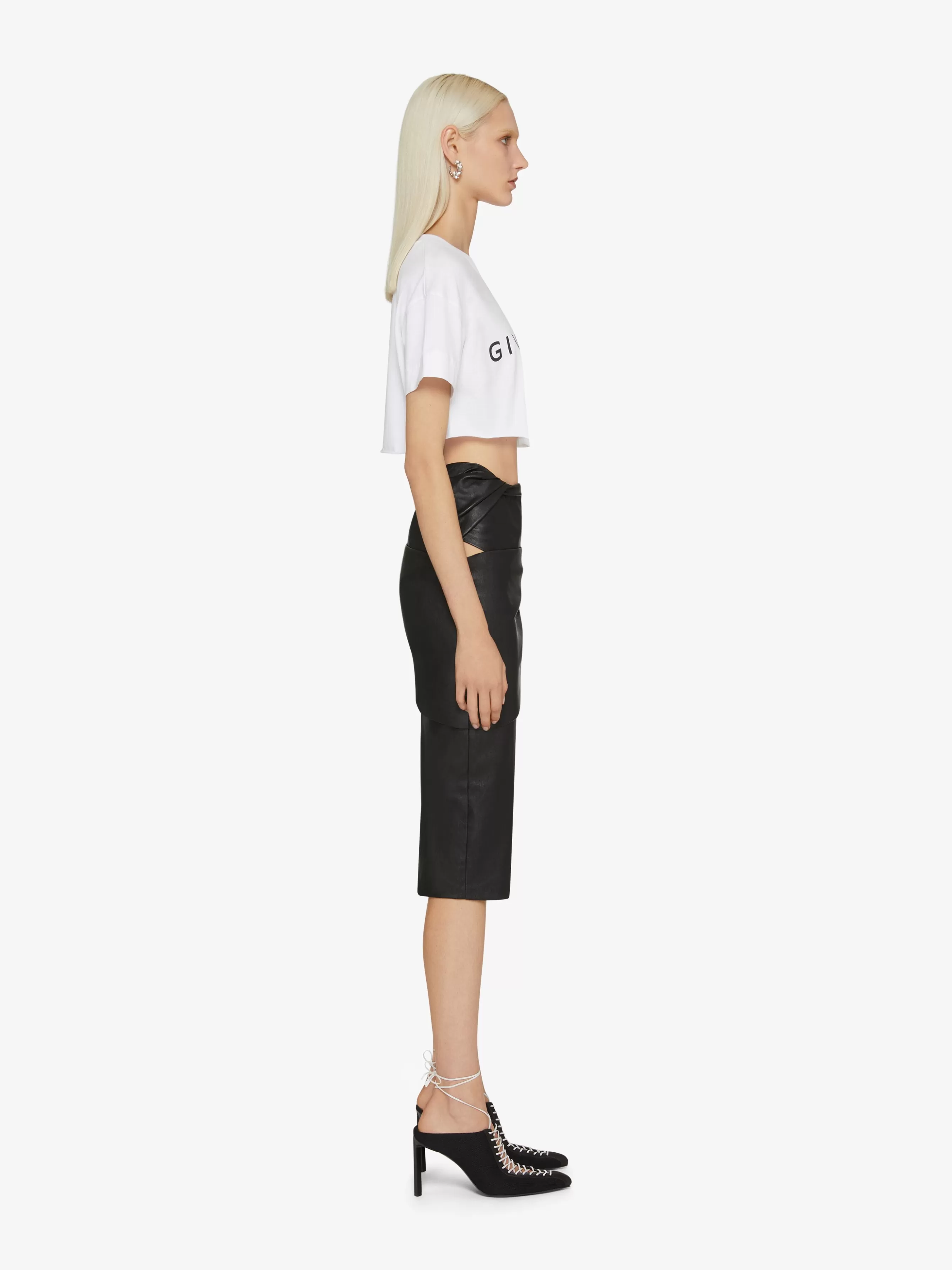 GIVENCHY T-Shirts- Archetype cropped t-shirt in cotton