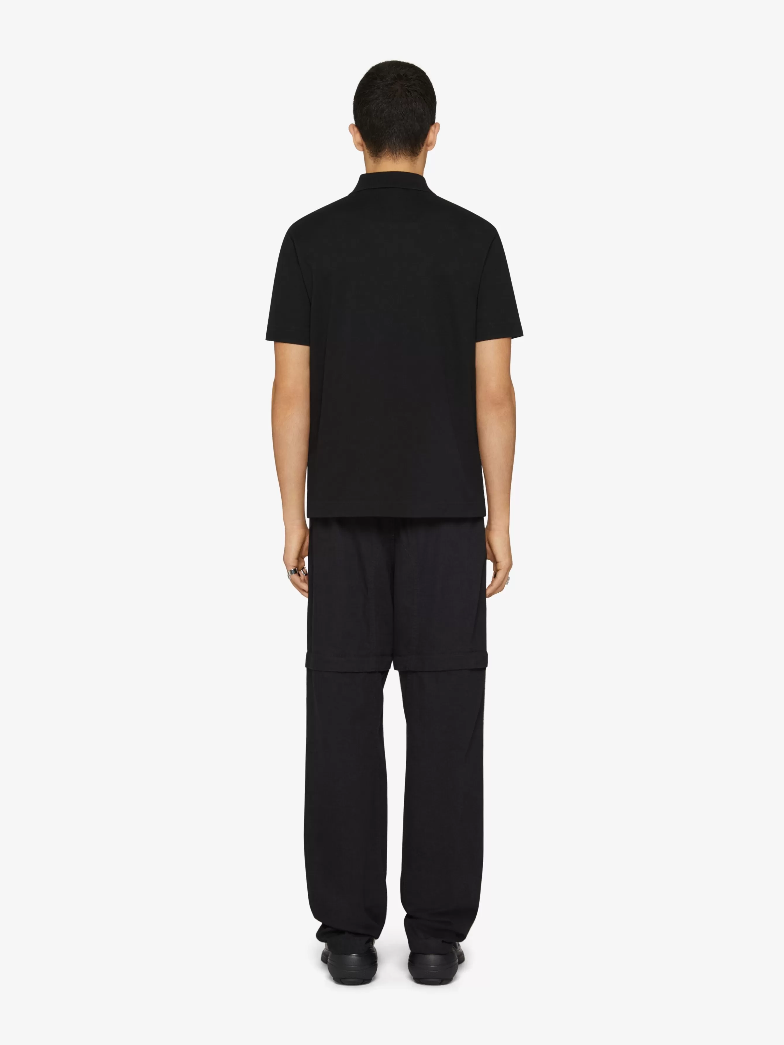 GIVENCHY T-Shirts- Archetype zipped polo shirt in cotton