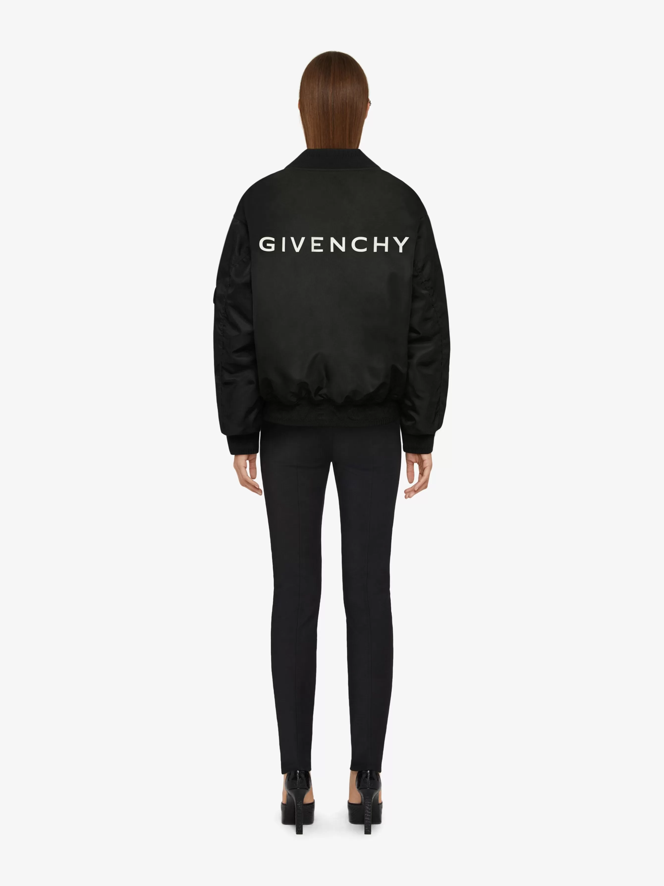 Women GIVENCHY Slides & Sandals | Boots & Booties- bomber jacket with pocket detail