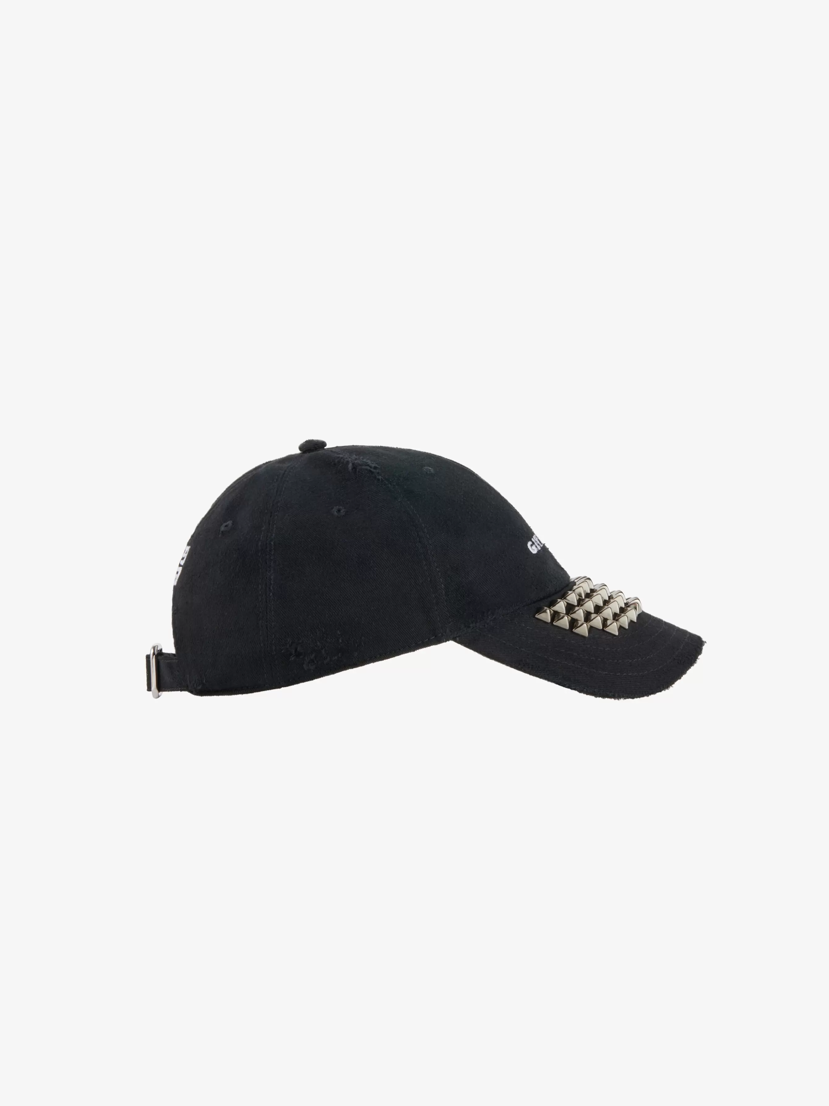 Sale/Men GIVENCHY Jewels & Accessories | Beanies & Caps- cap in ripped & repaired cotton with studs